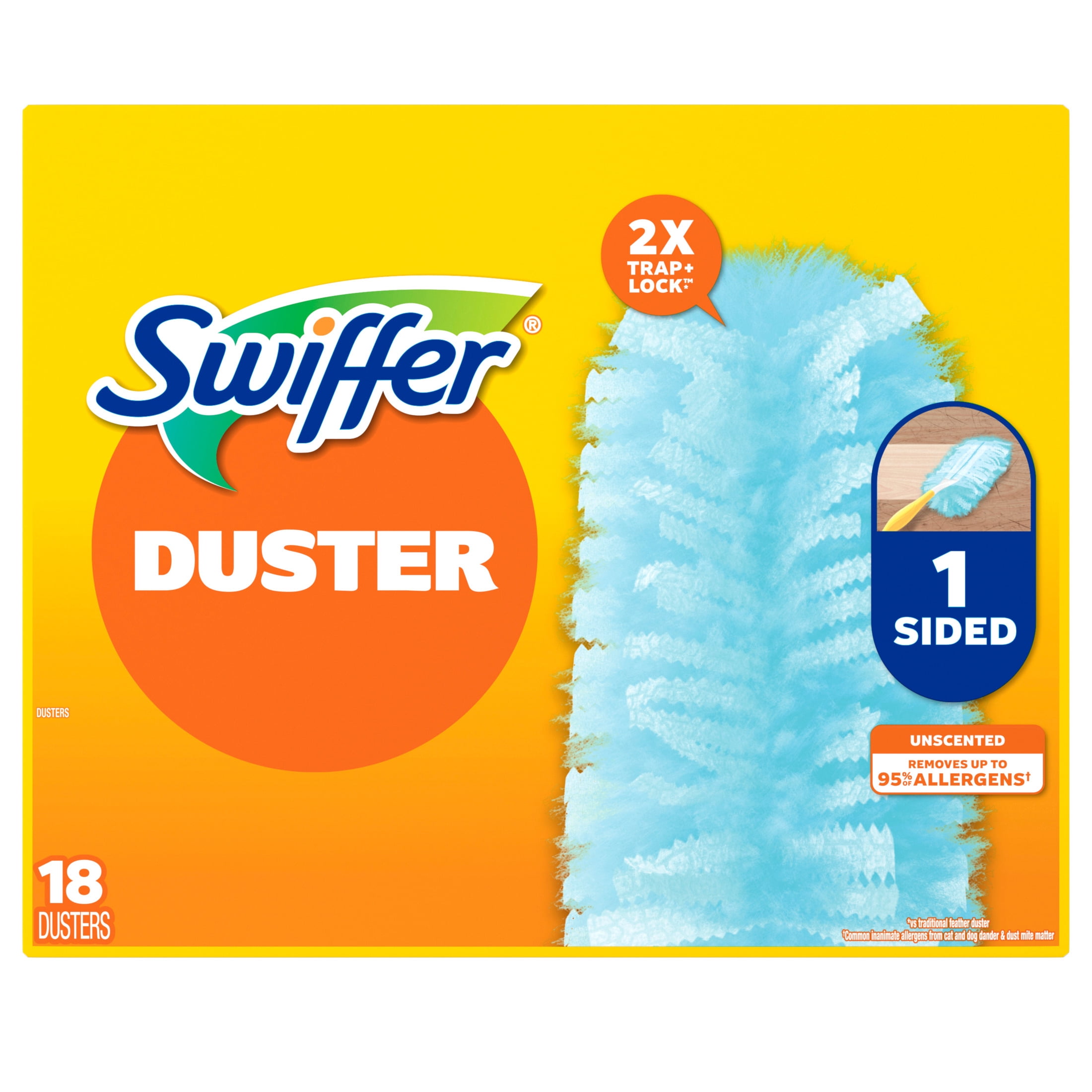 Swiffer Duster Refills, Unscented, Dust Trapping Cleaning Cloths (18 Count) b9o9l