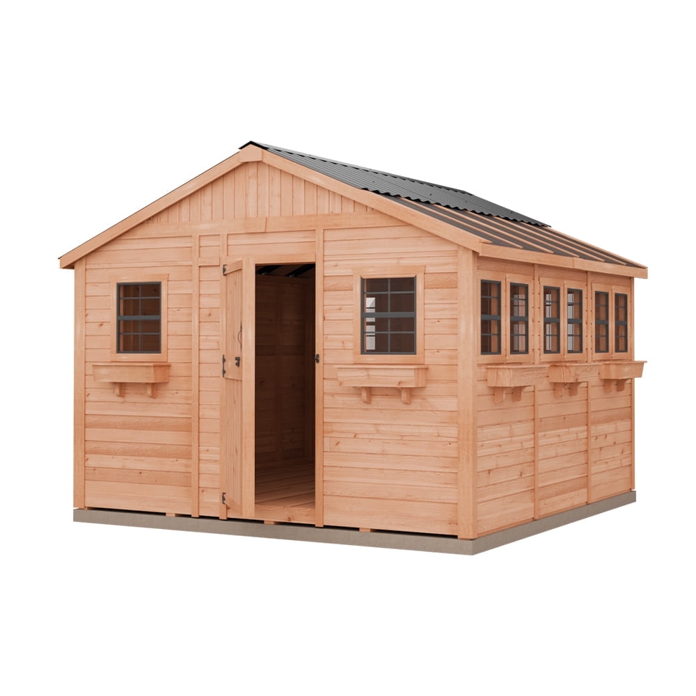 Outdoor Living Today Western Red Cedar Sunshed Storage Building (12 ft x 12 ft) tzup0