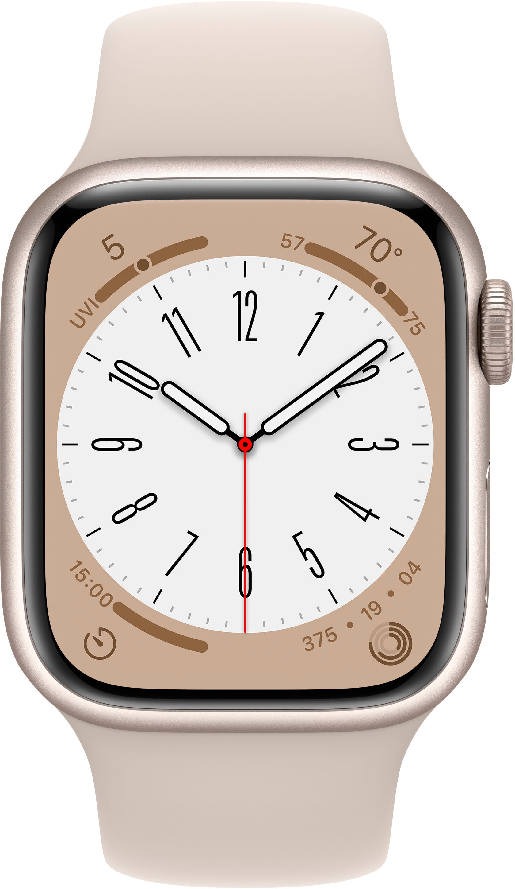 Apple Watch Series 8 GPS + Cellular Smartwatch (Starlight Aluminum, 41 in) j4u2f