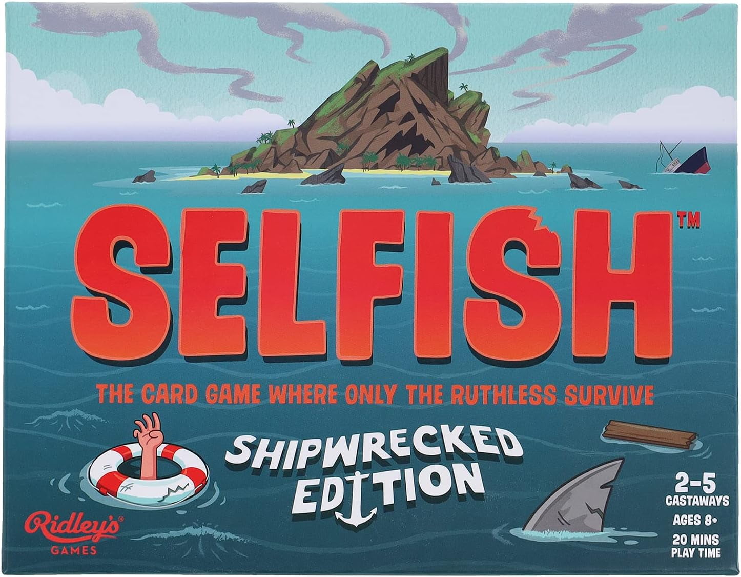 Ridley's Selfish: Shipwrecked Edition Card Game (Strategy Survival Game, 1 Pack) q8cs5