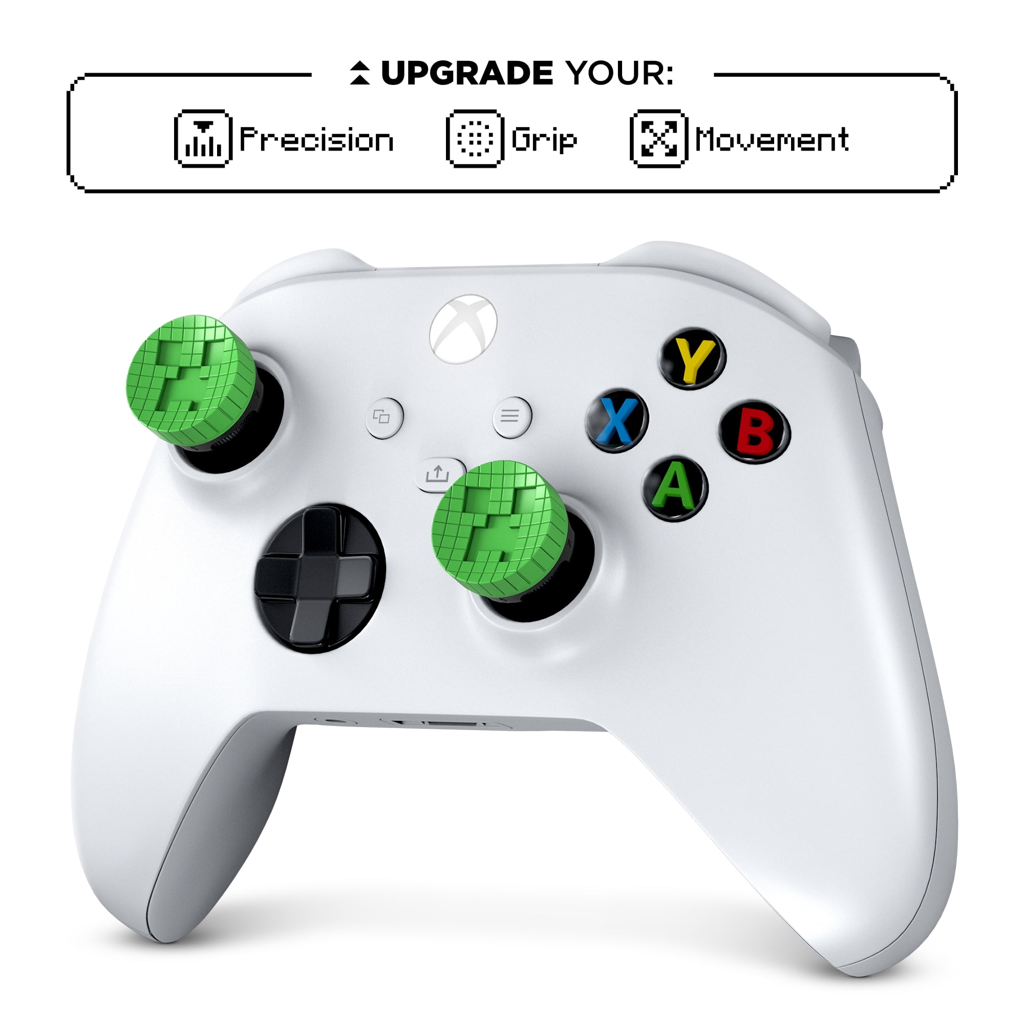 KontrolFreek Minecraft Creeper Performance Thumbsticks for Xbox One and Xbox Series X (Green, 2 Pack) yxq40