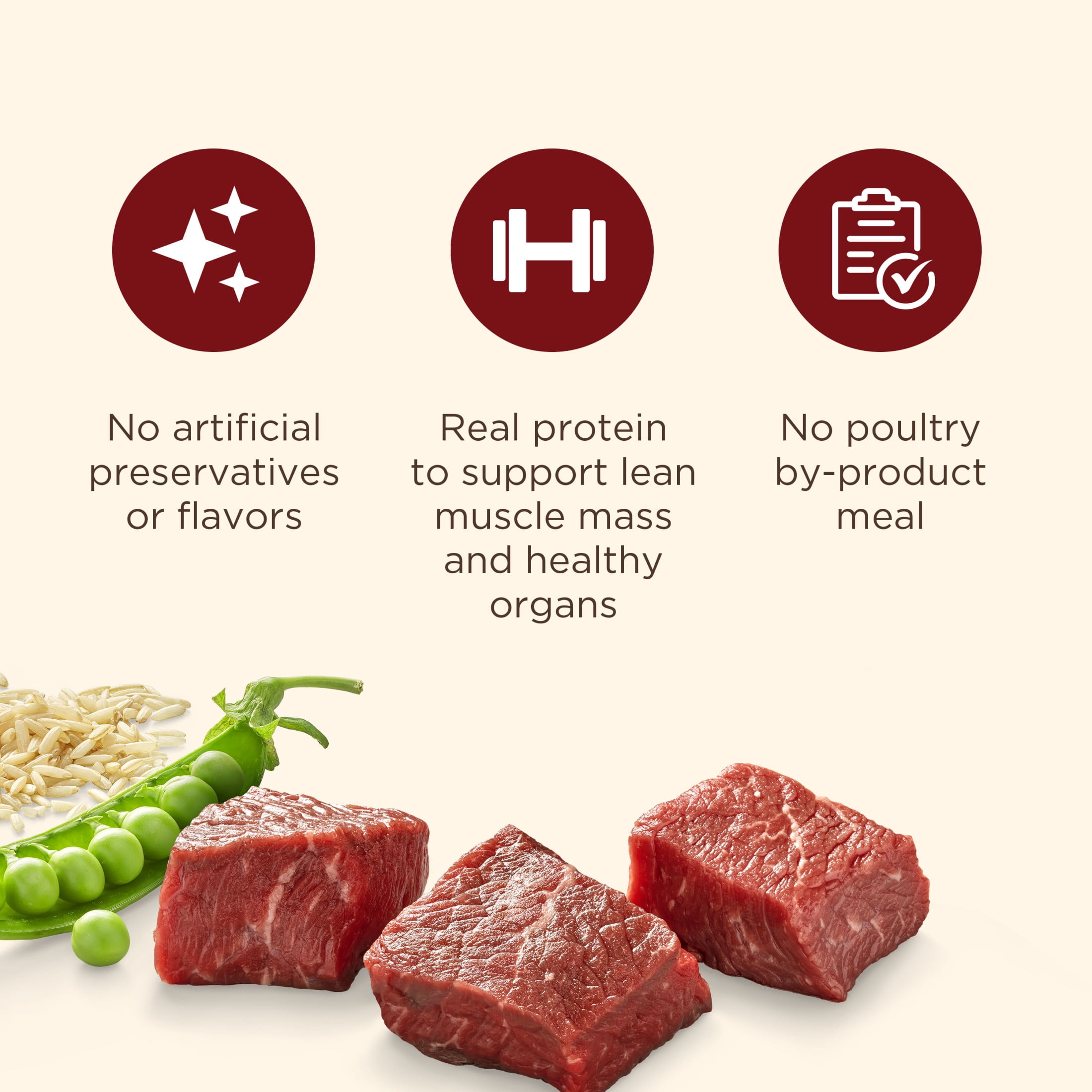 Rachael Ray Nutrish Natural Dry Dog Food, Real Beef, Pea & Brown Rice Recipe (Brown, 6 lb) 72gnc