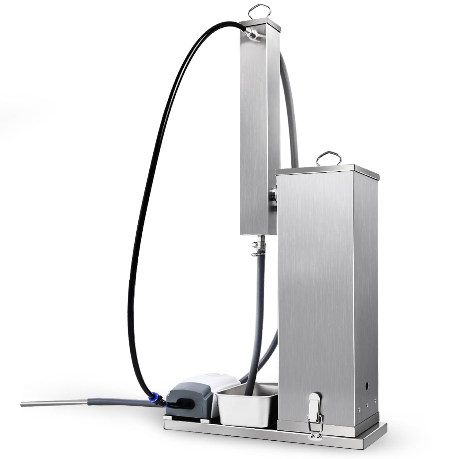 Supllueer Electric Cold Smoke Generator for BBQ Grilling and Smoking (Silver, 10 Liter Capacity) hlx36