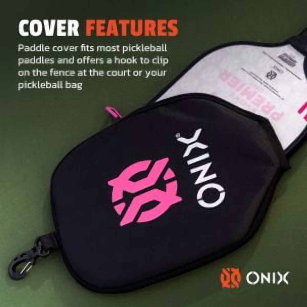 Onix Pickleball Pro Team Paddle Cover (Pink/Black, One Size) s5xn9