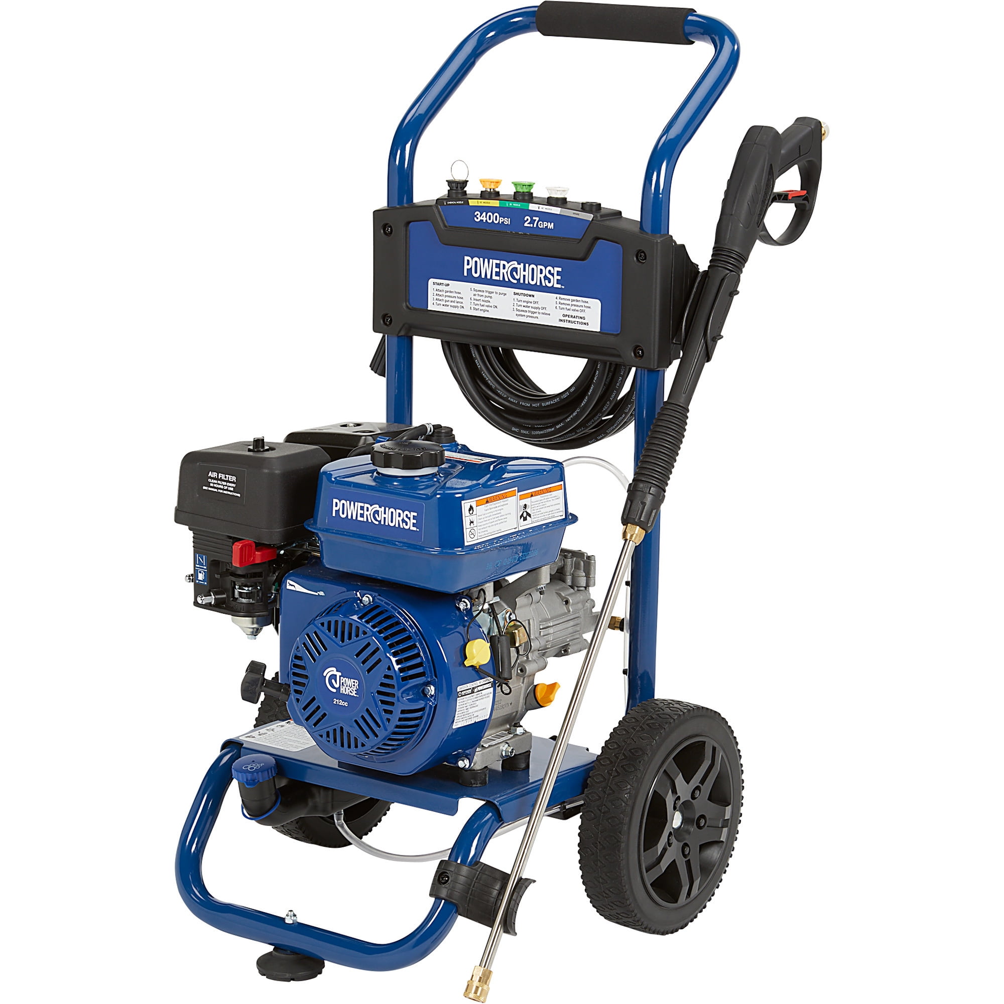 Powerhorse Gas Cold Water Pressure Washer (3400 PSI, 2.7 GPM) 168no