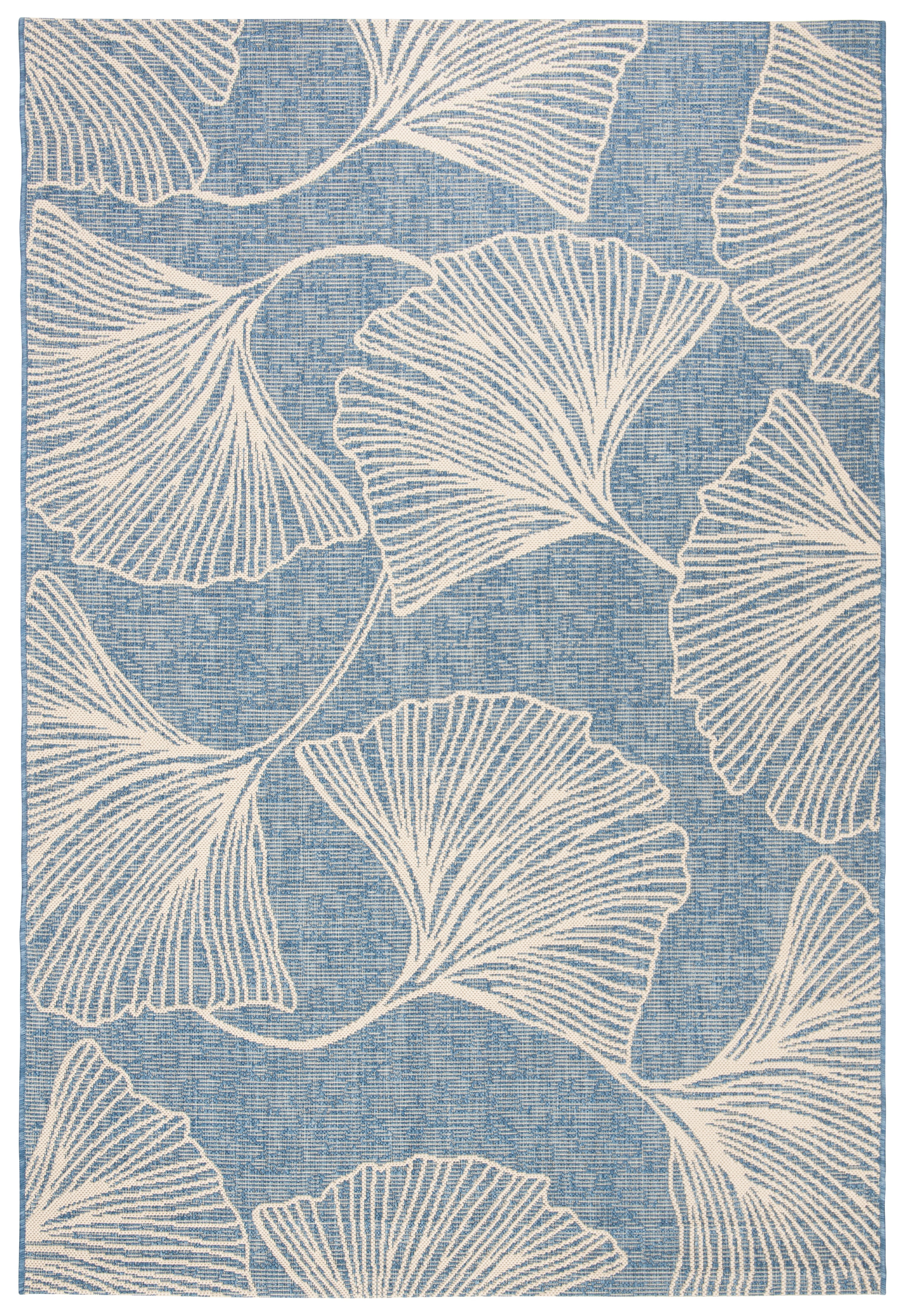Safavieh Courtyard Jeneka Distressed Indoor/Outdoor Area Rug (Blue/Light Beige, 5 ft 3 in x 7 ft 7 in) scq8c