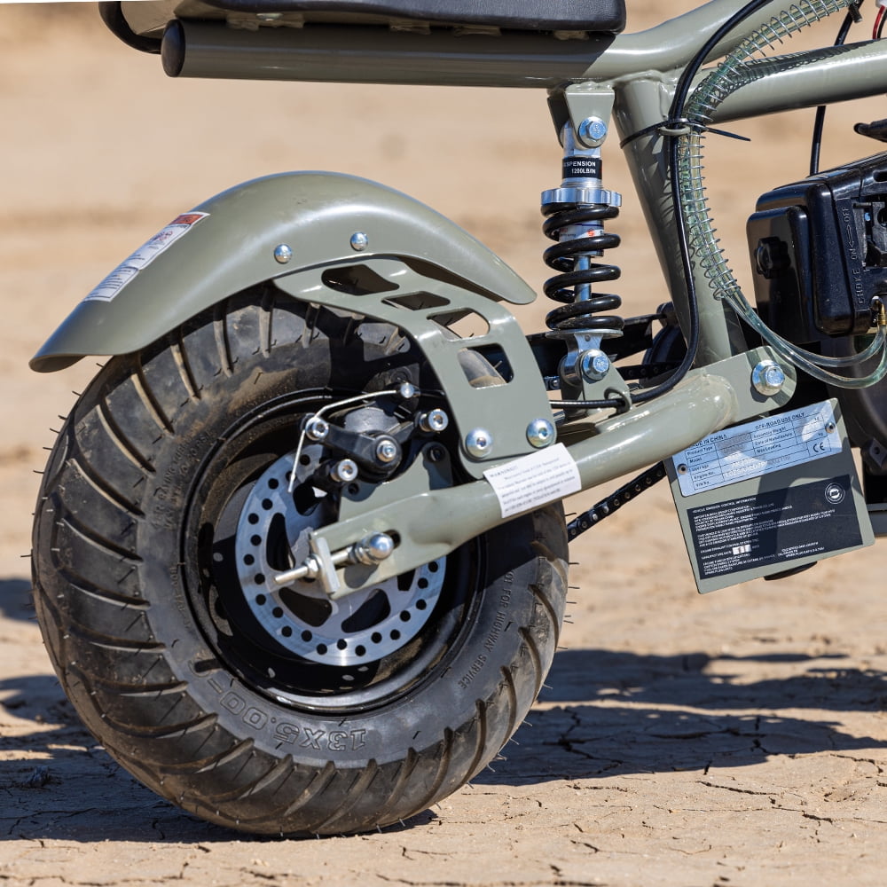 HOVER HEART DB003 49.4 cc 2-Stroke Gas Powered Mini Chopper Motorcycle (Black Gray Sand, 50.71 lb) kj0ms