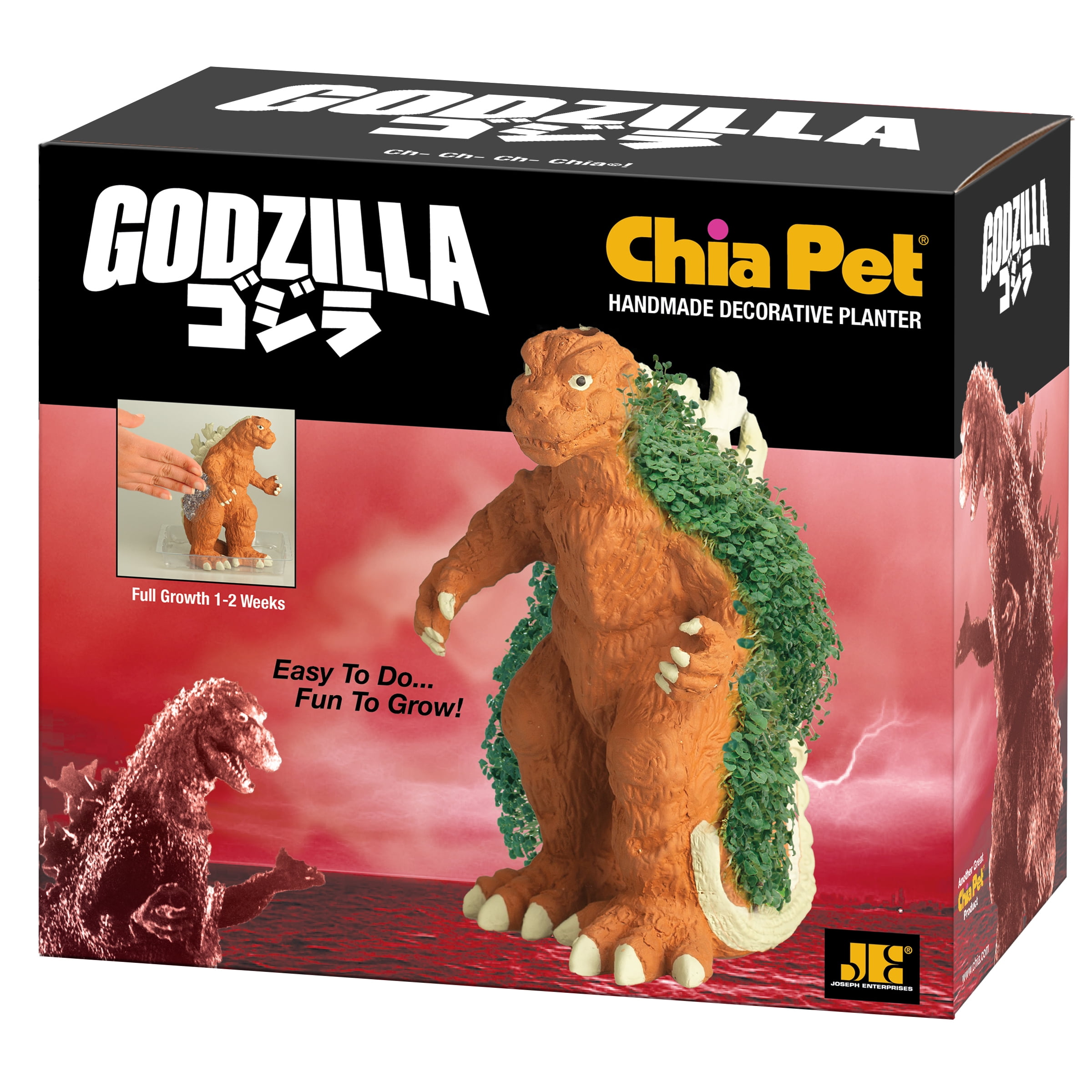 Chia Pet Godzilla Handmade Decorative Planter (1 Set) 74u3r