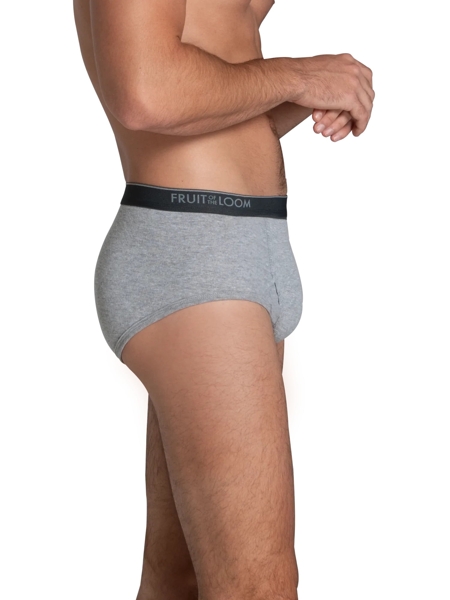 Fruit of the Loom Men's Cotton Briefs Moisture-Wicking Mid-Rise Underwear (Assorted, 6-Pack) 862hv