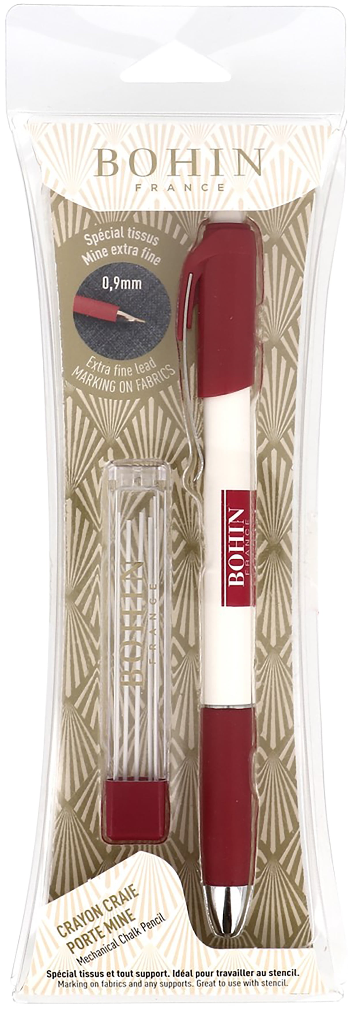 BOHIN Mechanical Chalk Pencil Extra Fine (White, 1 Count) 7xytv