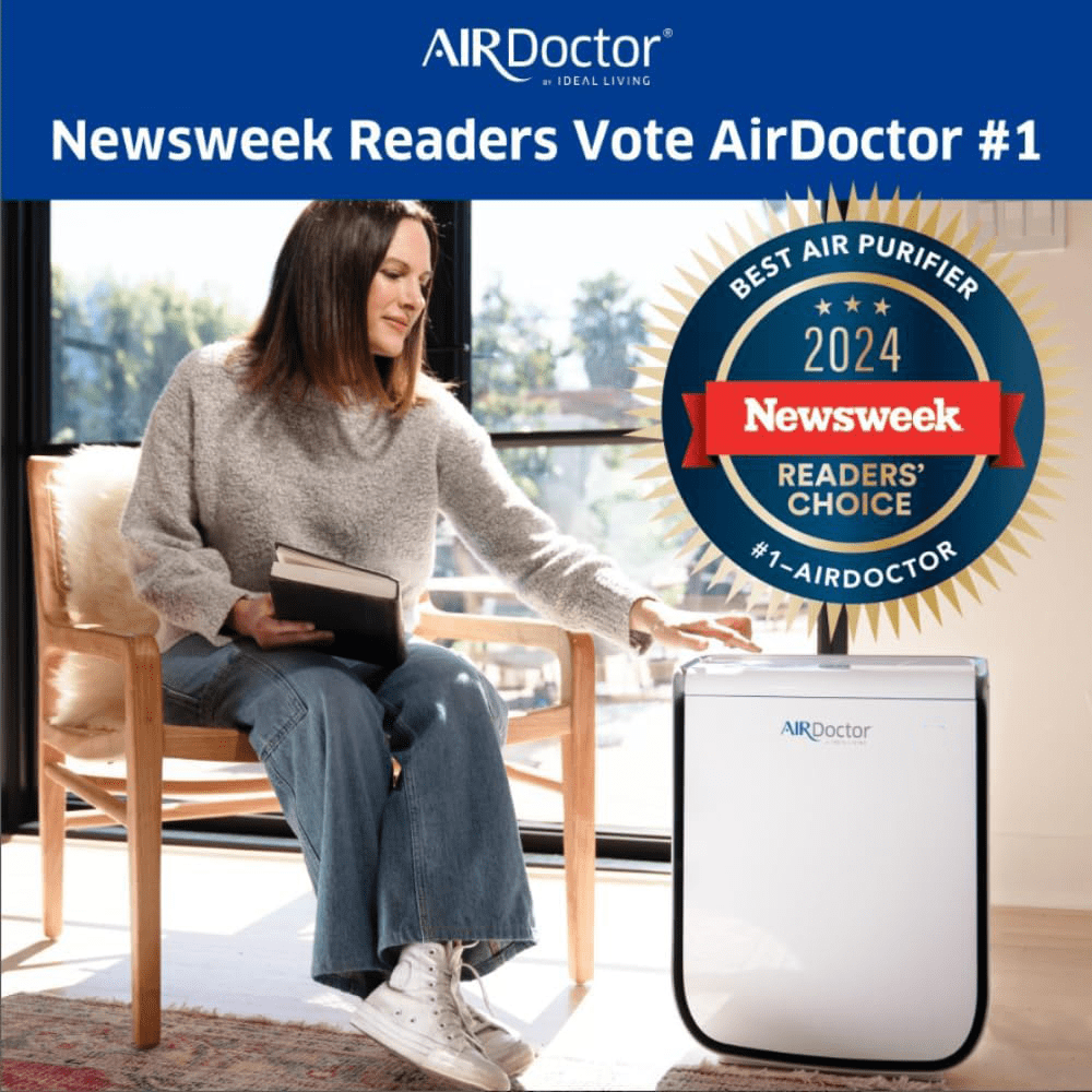 AirDoctor AD1000 HEPA Air Purifier with Ultra HEPA Filtration (Black, 285 sq ft) o1w51
