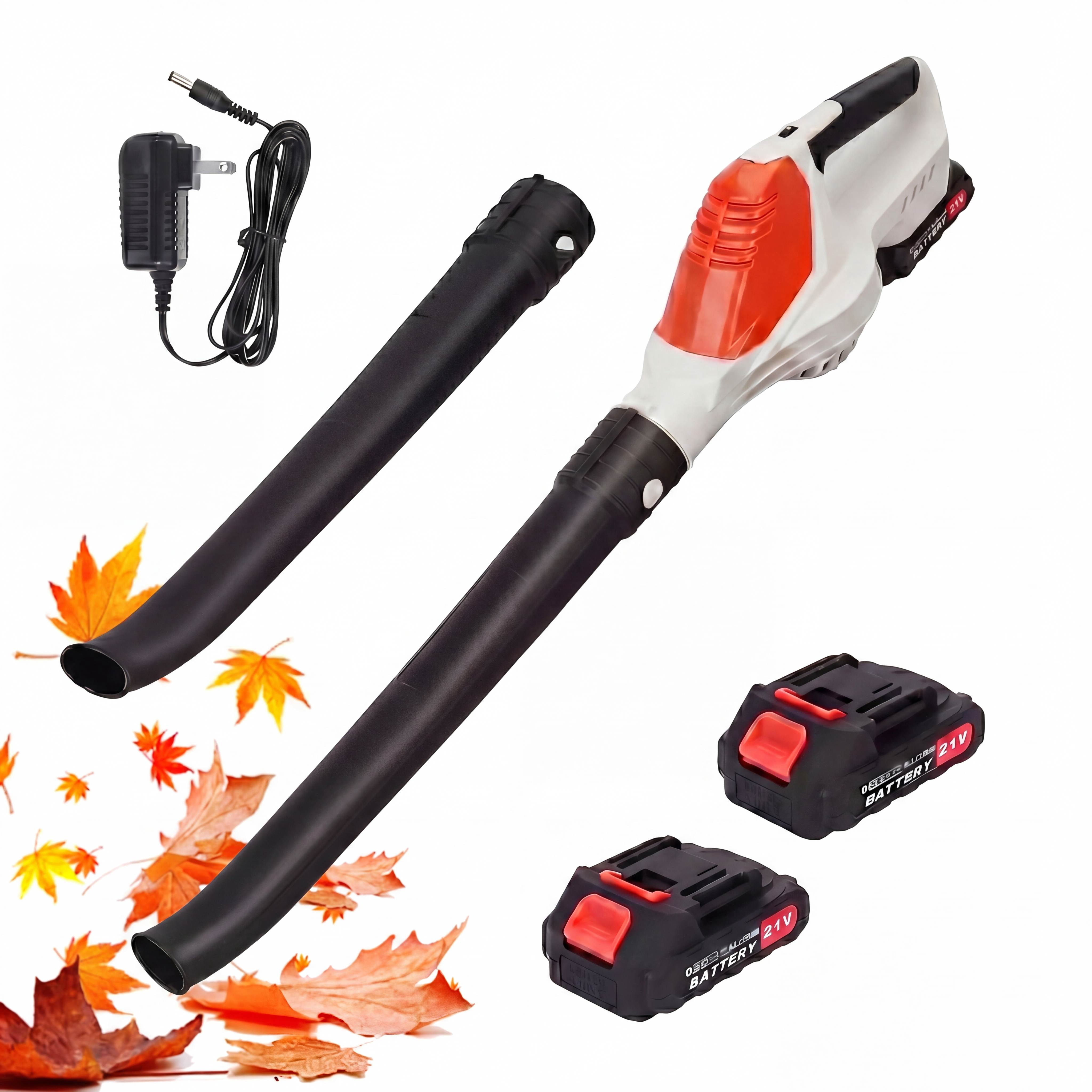 Torio Cordless Leaf Blower, 5-Speed Electric Power Sweeper with 2 Batteries (White, 3.5 lb) y9qve