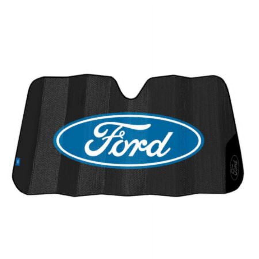 Ford Universal Fit Accordion Automotive Sunshade (Black, 58 in x 27.5 in) spg6j