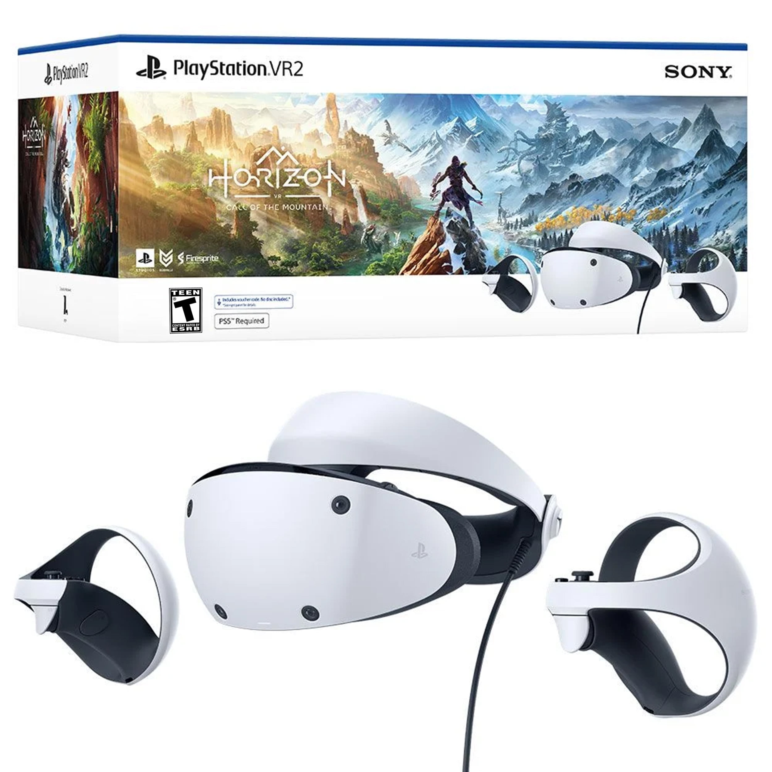 PlayStation VR2 Horizon Call of the Mountain Bundle with Accessories (White) 6qxke