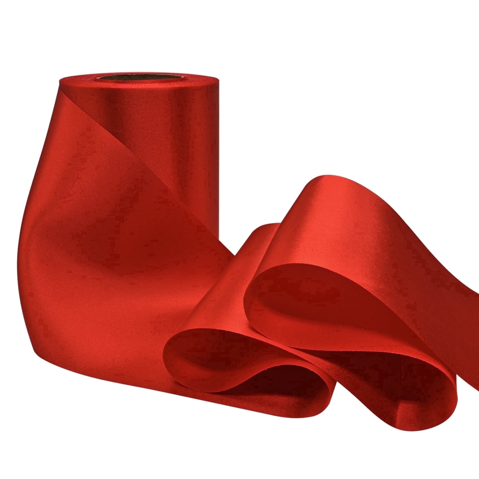 THEGLY Satin Ribbon for Gift Wrapping and Crafting (Red, 4 in x 75 ft) ahoss
