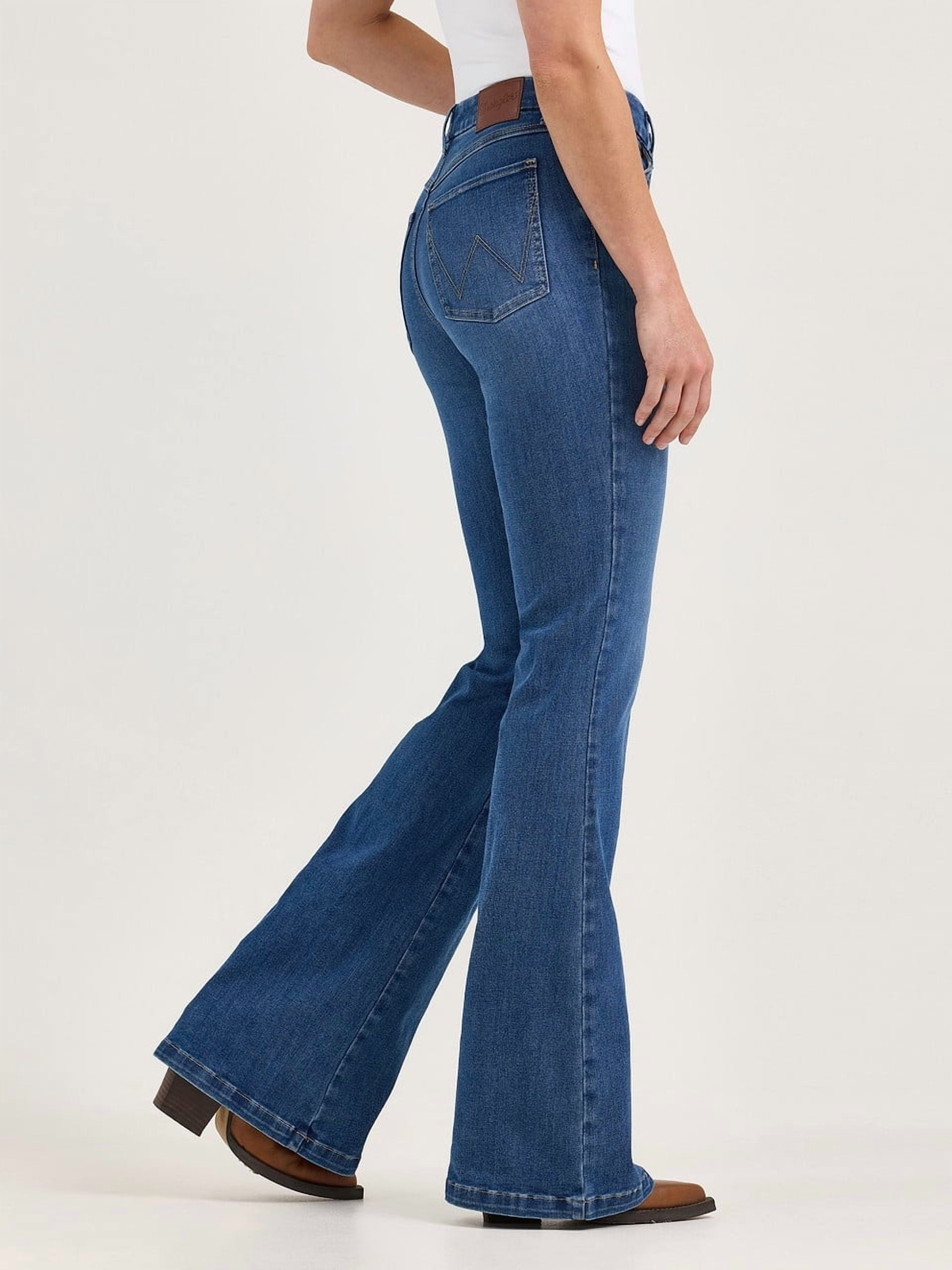 Wrangler Bespoke High Rise Elsie Flare Jeans (Brown, Women's) omfih