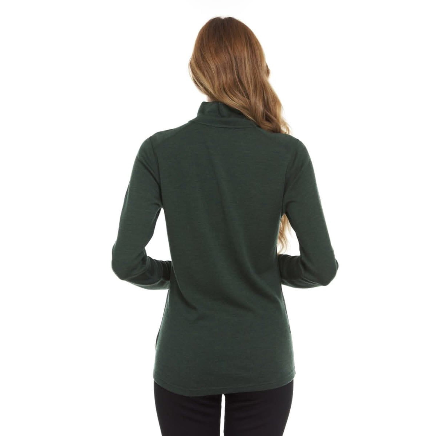 Minus33 Women's Merino Wool 1/4 Zip Midweight Base Layer (Black, Medium) hgpaf