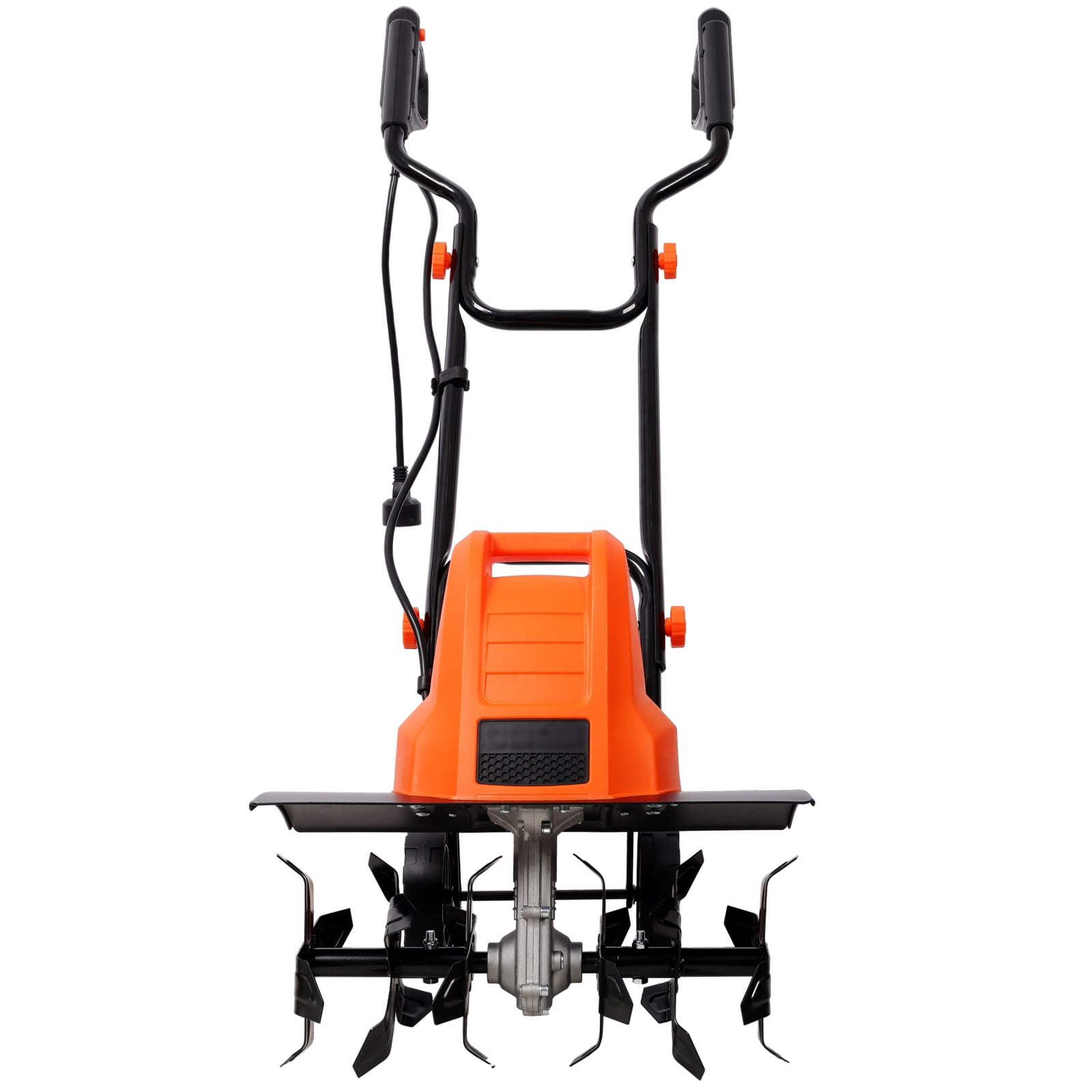Deiokin Electric Garden Tiller, 13.5 Amp Corded Cultivator with 24 Steel Tines, Adjustable Wheels (18 in Width, 9 in Depth) i4rd2