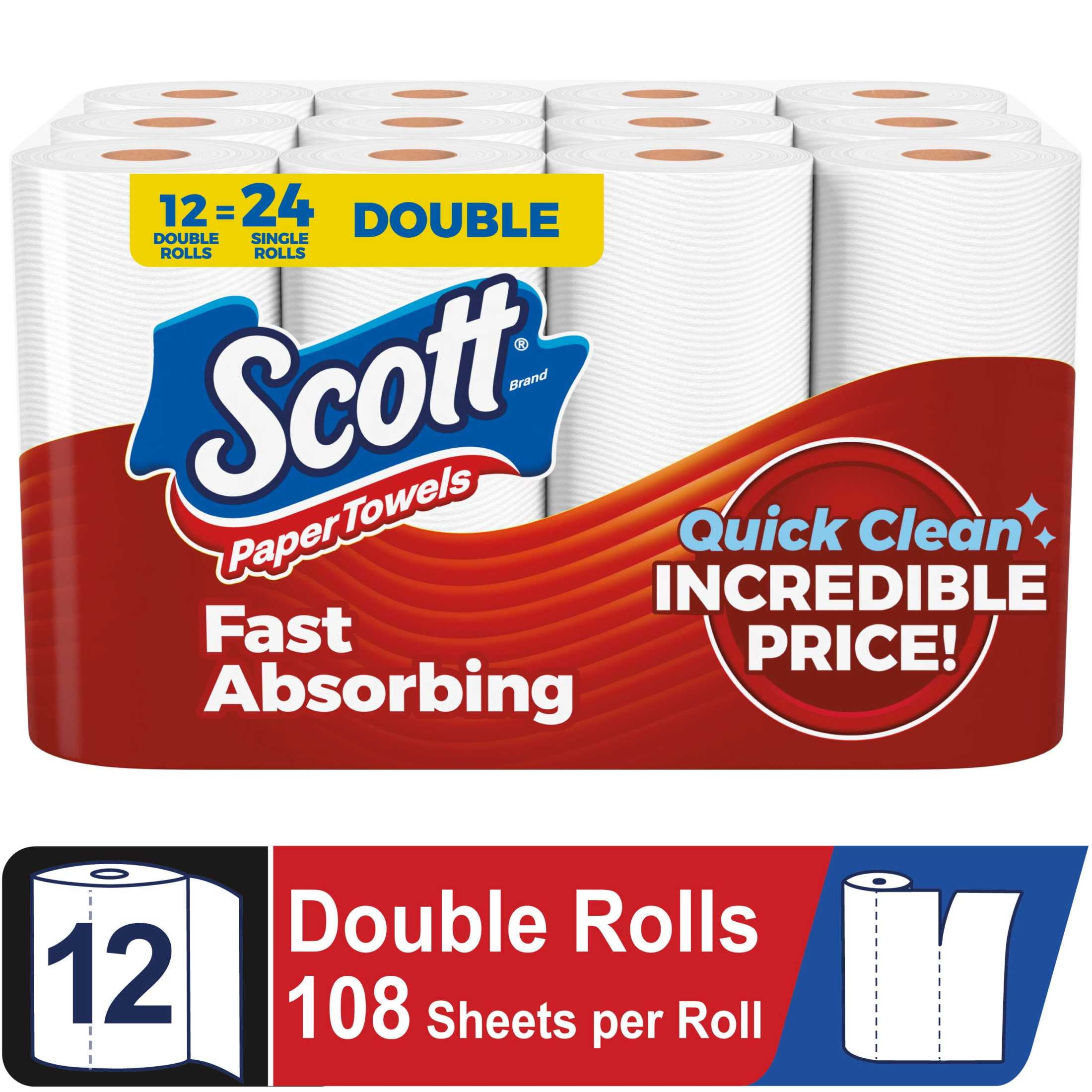 Scott Choose-A-Sheet Paper Towels (White, 12 Double Rolls) se0hc