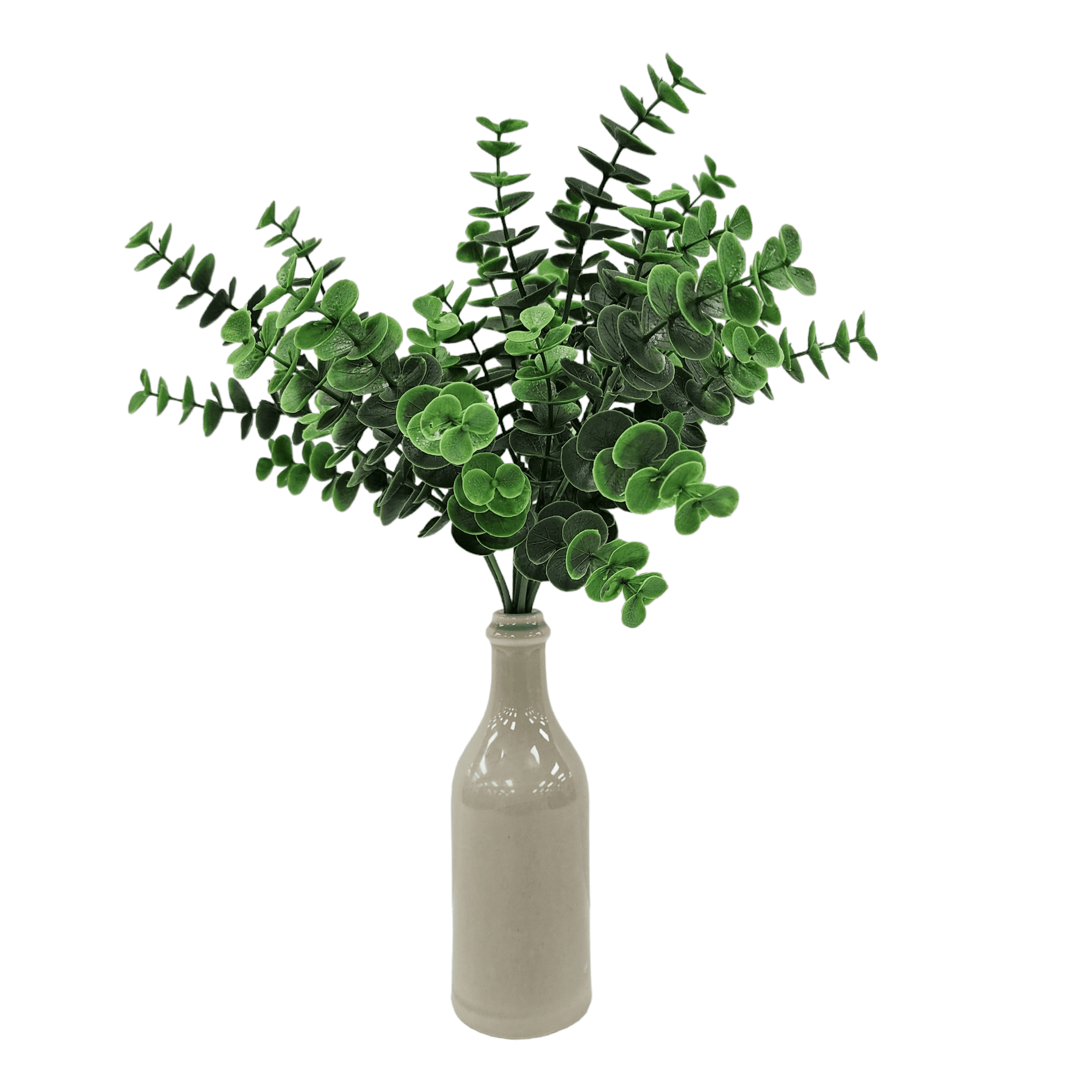 Mainstays Artificial Eucalyptus Flower Bush for Home Decor (Green, 13.5 in) re4y3
