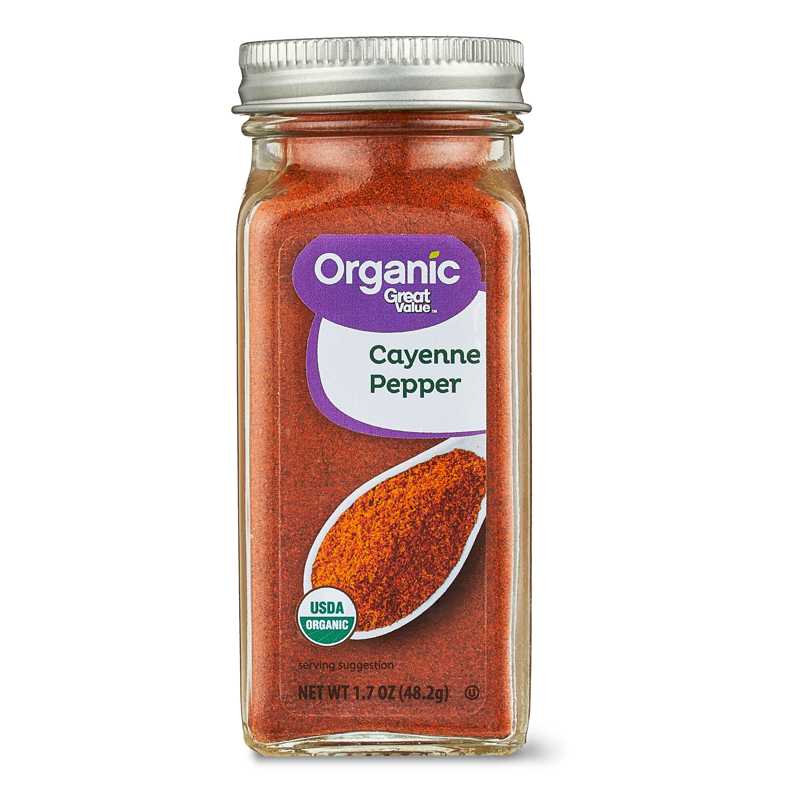 Great Value Organic Cayenne Pepper (Ground Spice, 1.7 oz) lviun