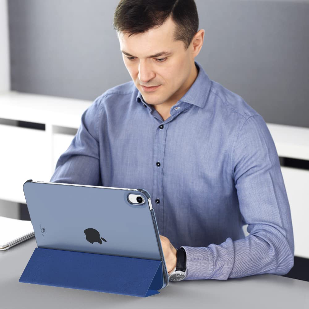 MoKo Slim Stand Protective Case for iPad 11th Gen 11 in 2025 and iPad 10th Gen 10.9 in 2022 (Navy Blue, 11 in) piobn