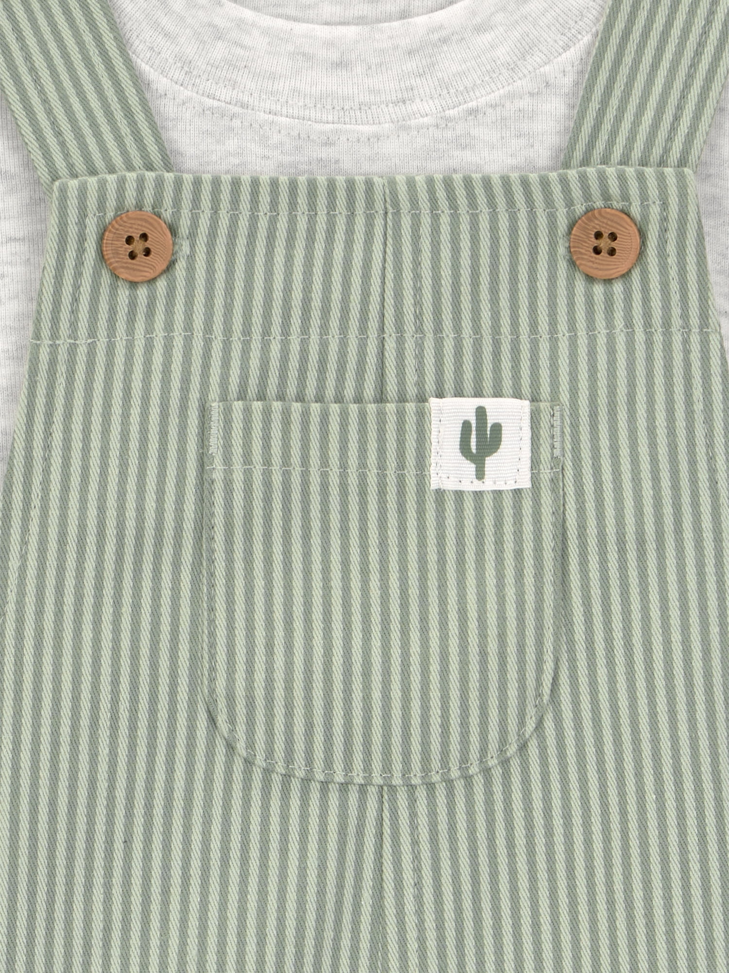 Carter's Child of Mine Baby Boy Overalls Set (Green, 0-3 Months) 342hv