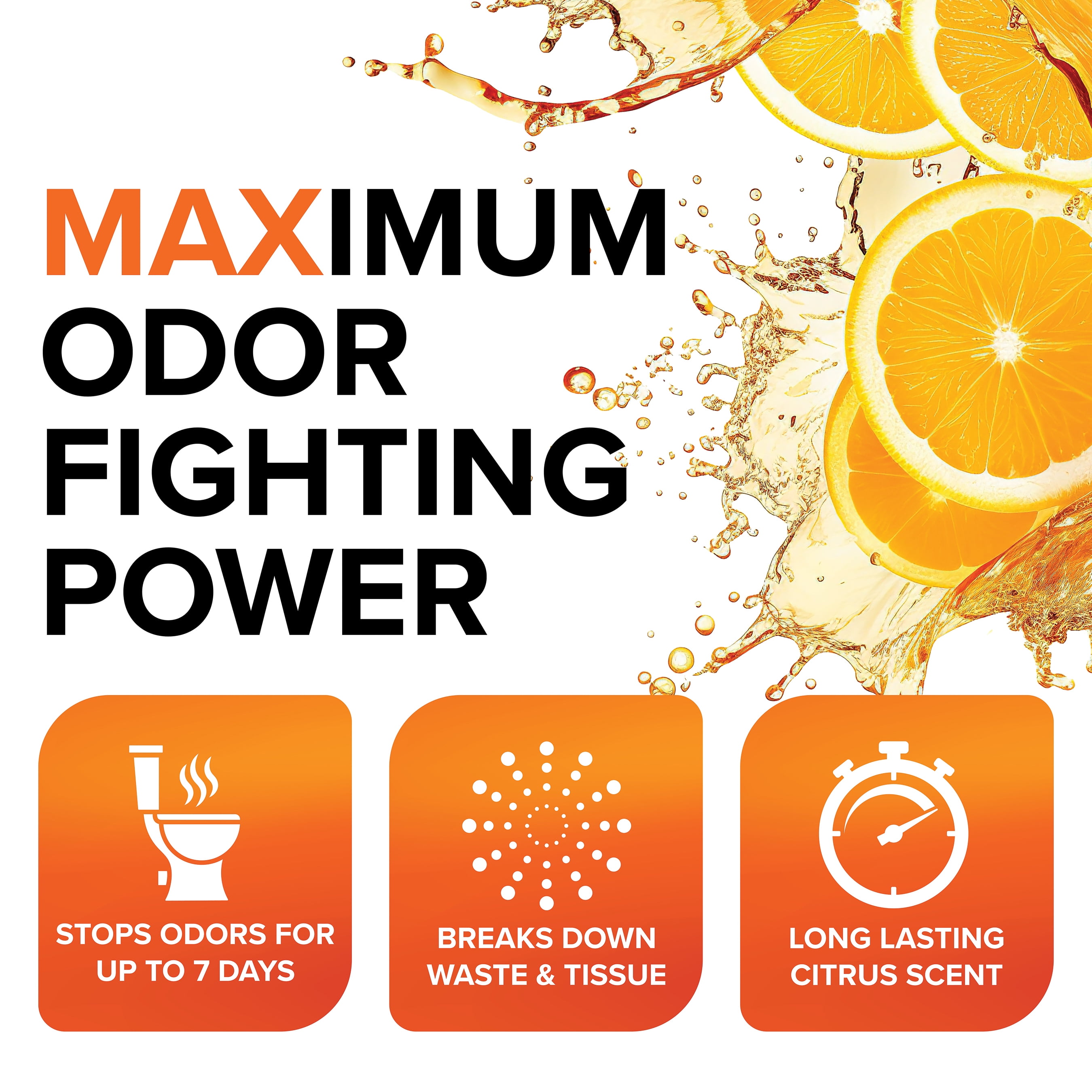 Camco TST MAX RV Toilet Treatment, Odor Eliminator & Waste Digester (Citrus Scent, 64 oz) emagp