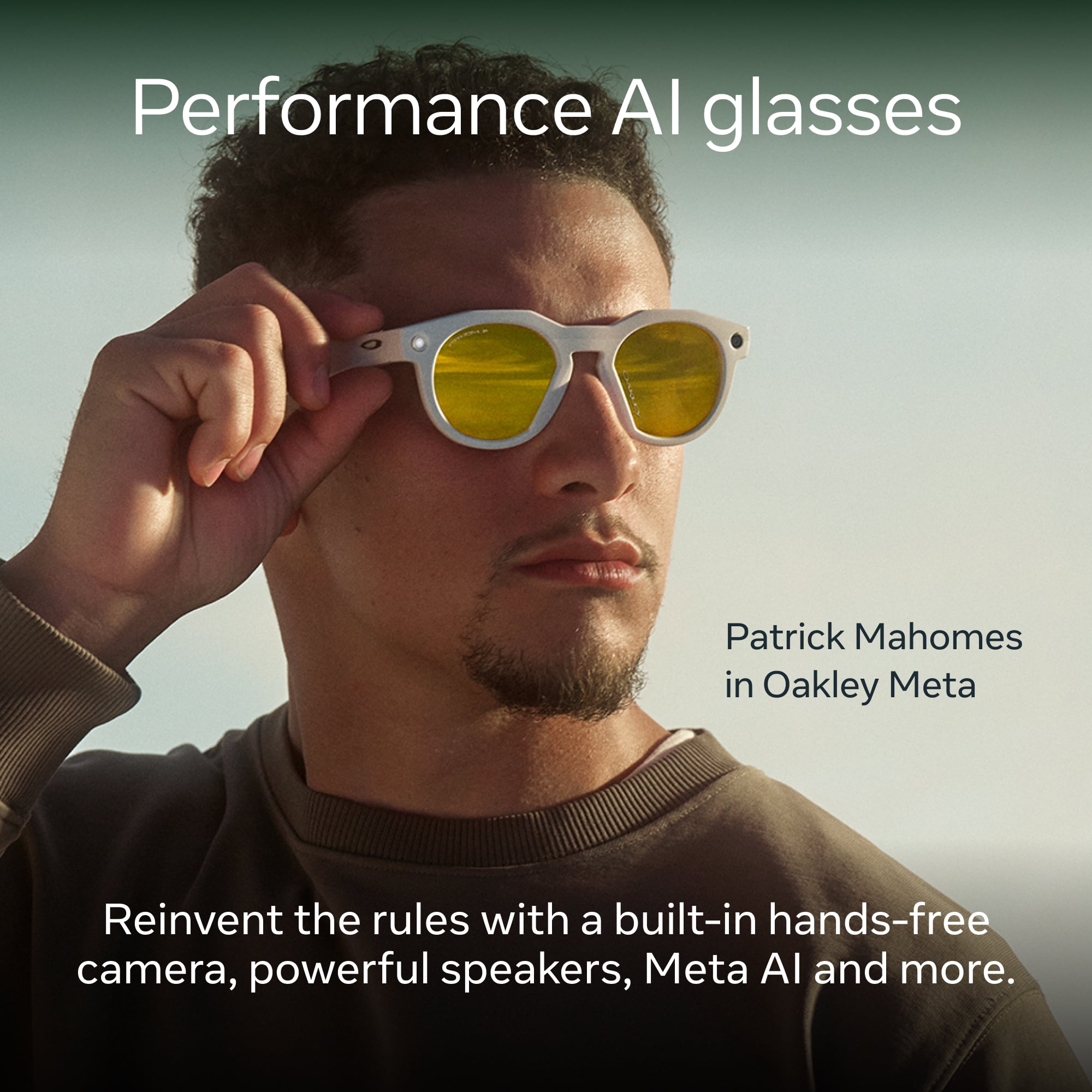Oakley Meta HSTN Smart AI Glasses with Camera and Audio (Black, One Size) 80fu6