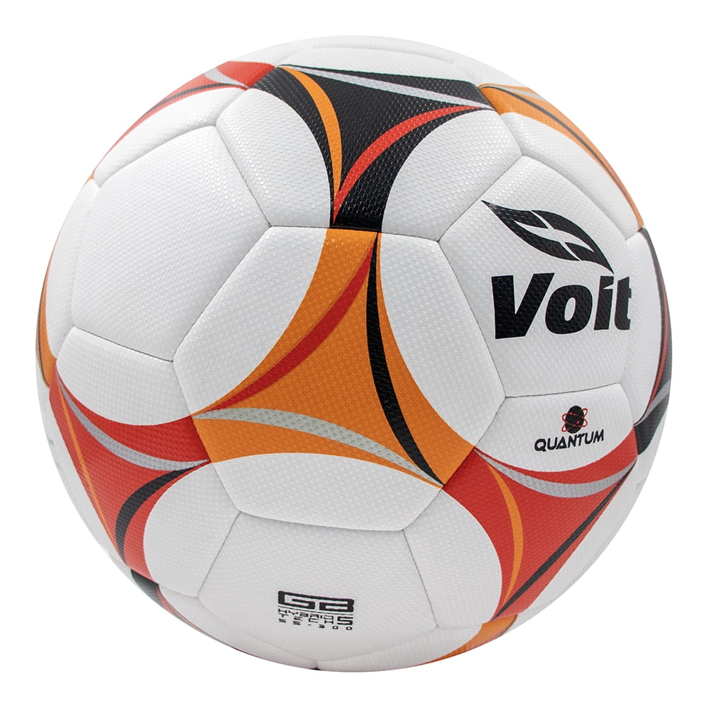 Voit Quantum Soccer Ball, Durable Hybrid Construction for All Surfaces (Red/Black, Size 5) p5ufj