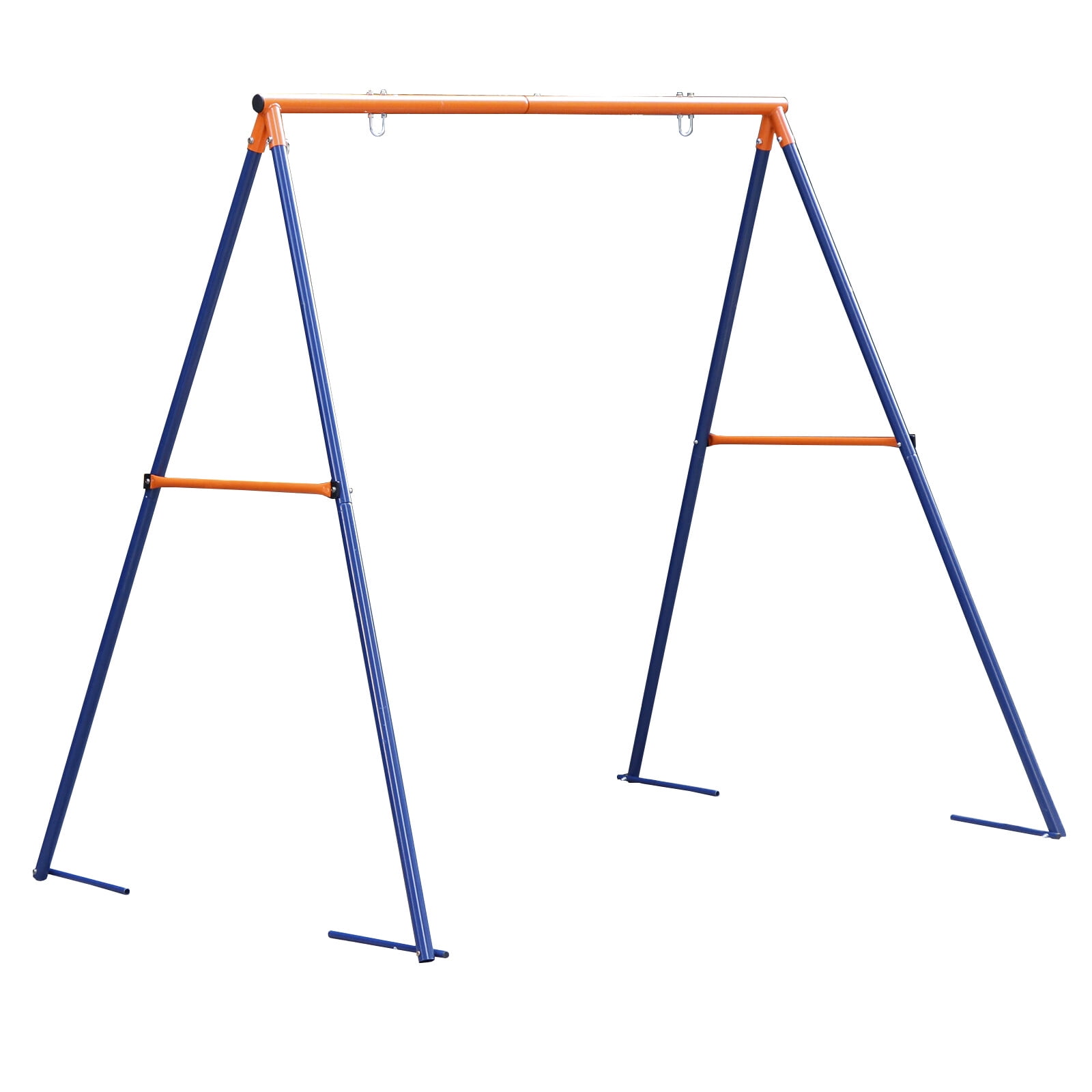 ZenSports Kids Outdoor A-Frame Swing Stand Set, Heavy Duty Steel Frame for Backyard Play (Black, 87 in x 64 in x 71 in) jwz0h