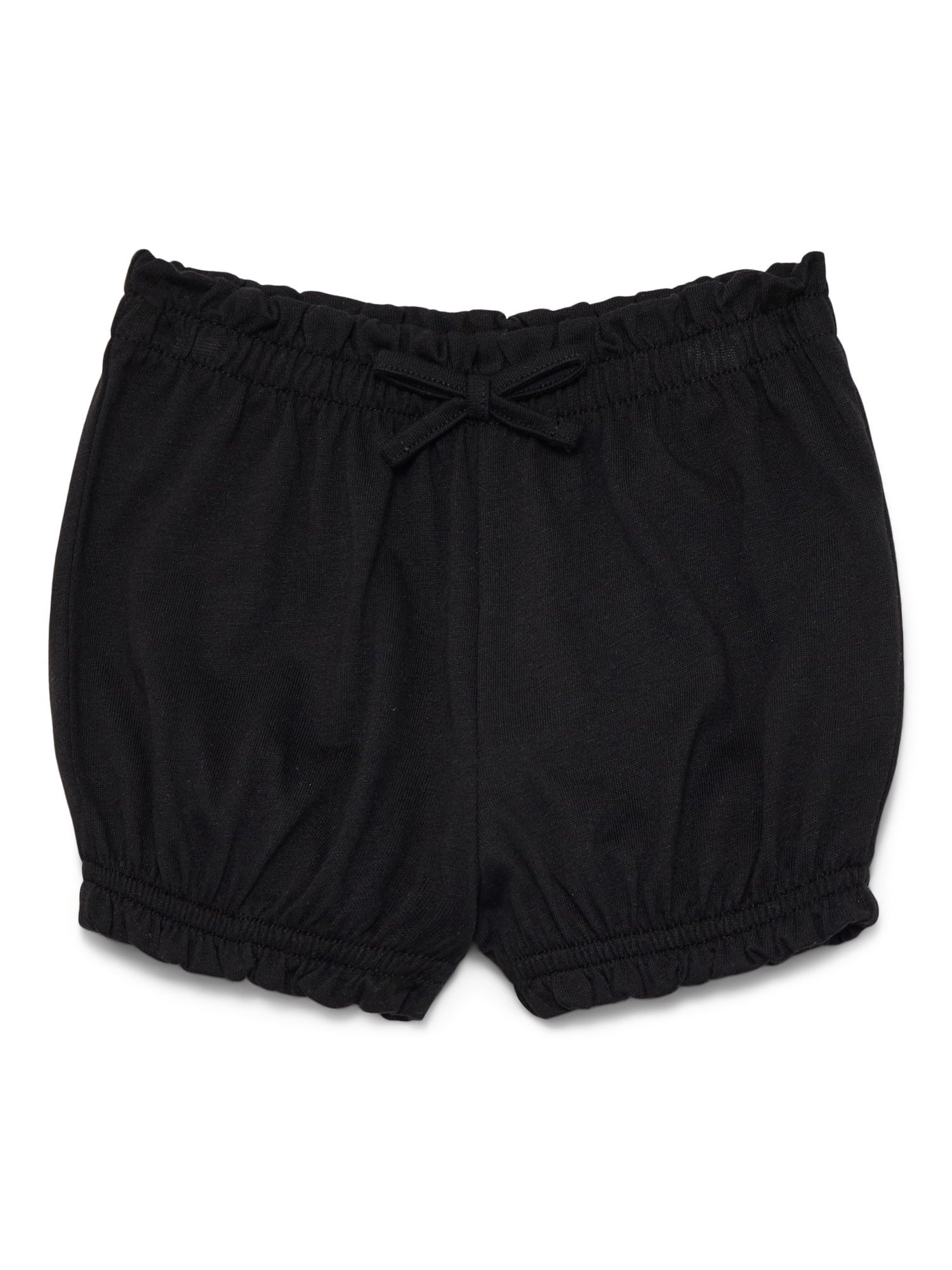 Wonder Nation Baby Girl Bubble Shorts (Black, 0-24 Months) bheid