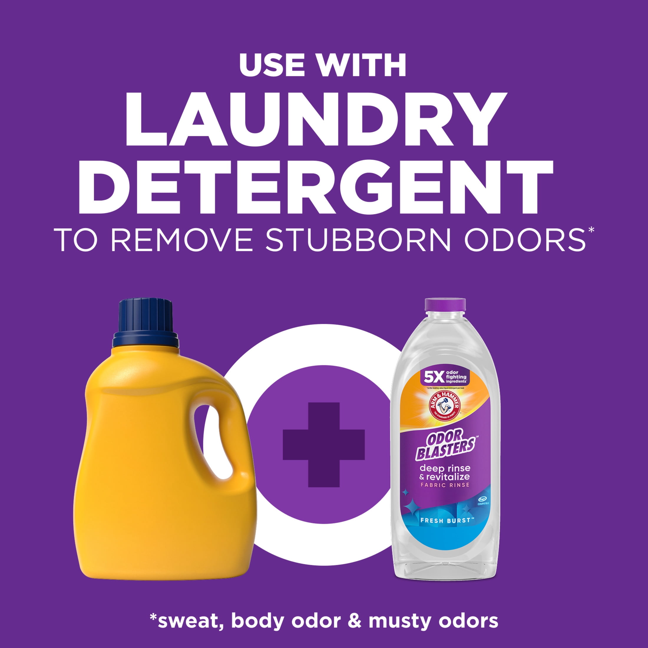 ARM & HAMMER Odor Blasters Deep Rinse and Revitalize Fabric Rinse, Fresh Burst (28 fl oz) wpvmj