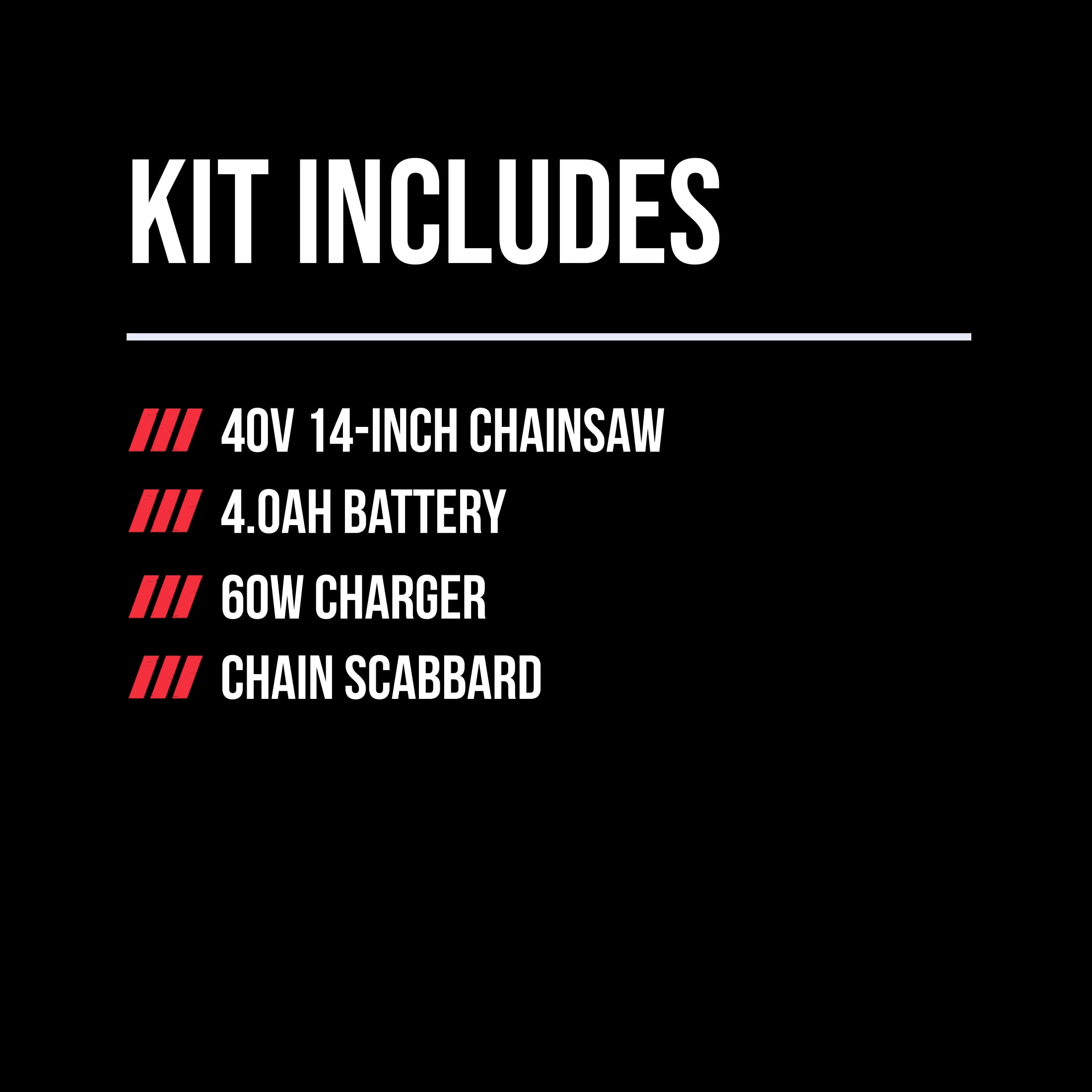 SKIL PWR CORE 40V Brushless 14-Inch Chainsaw Kit with 4.0Ah Battery and 60W Charger (Red, 14 in) yyyjt