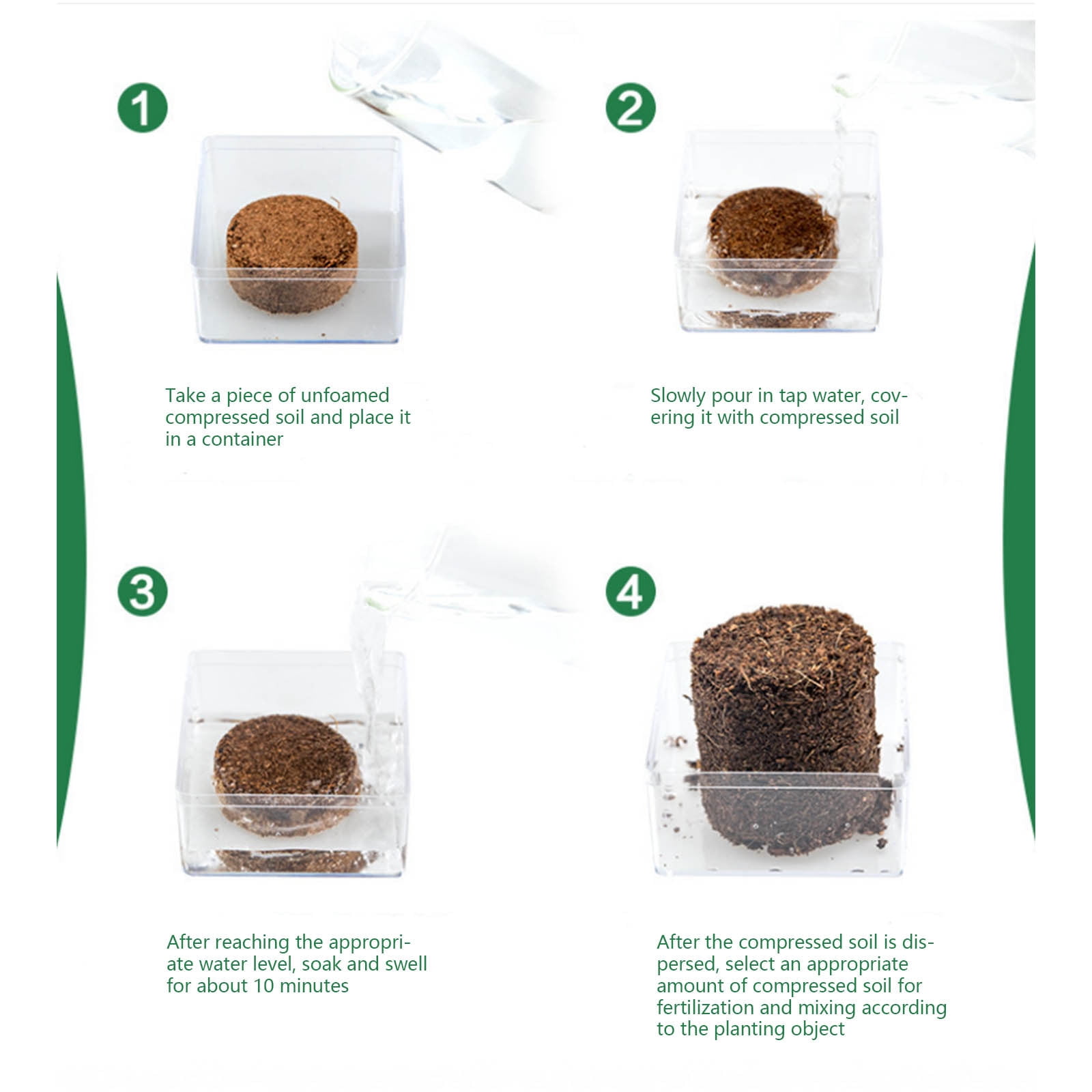 WZXPWT Natural Coconut Fiber Soil Block for Gardening (1.1 lb) g8kue