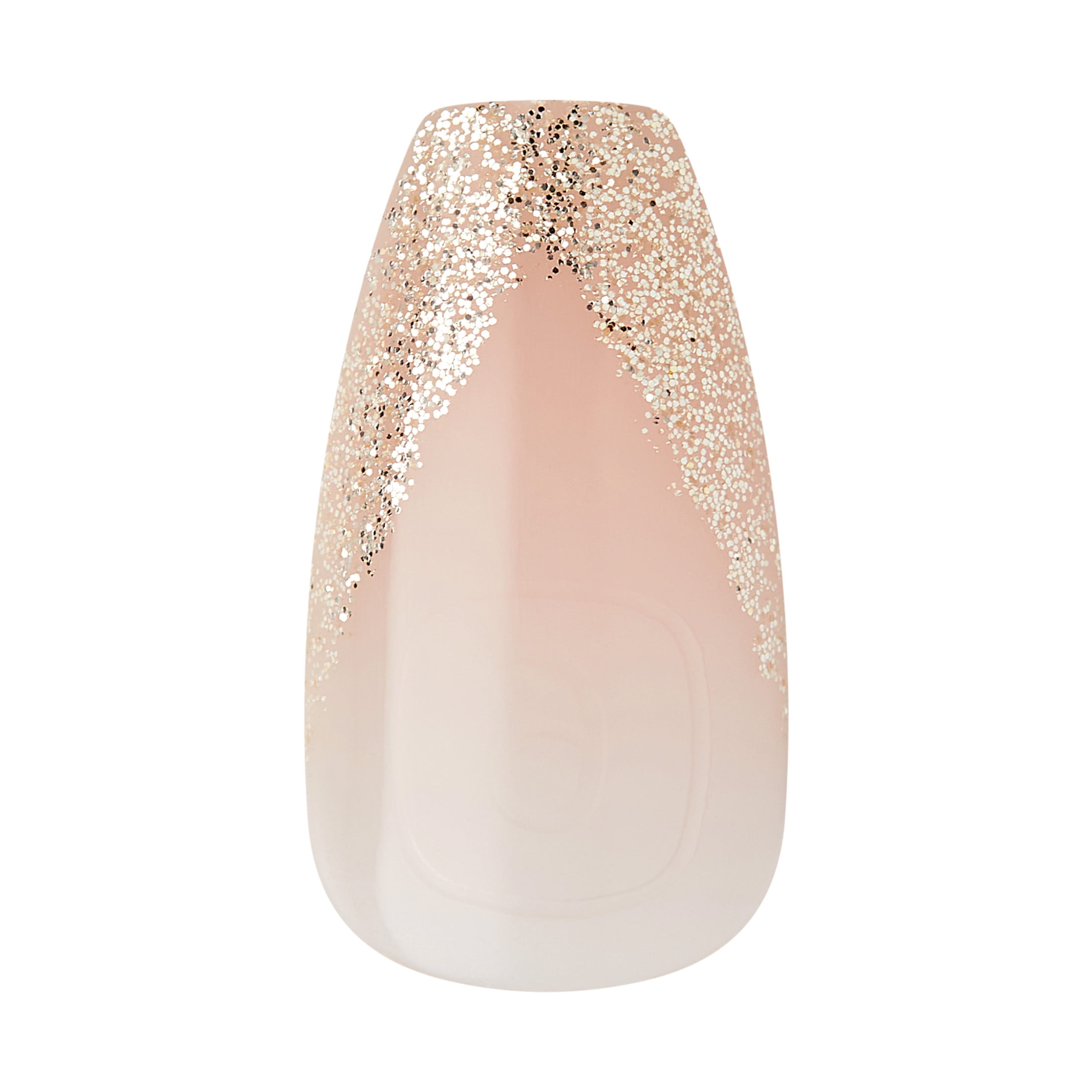 Kiss Salon X-tend LED Gel Nail Kit, Perk, Medium Coffin, Beige (30 Count, 0.16 fl oz) kyeef