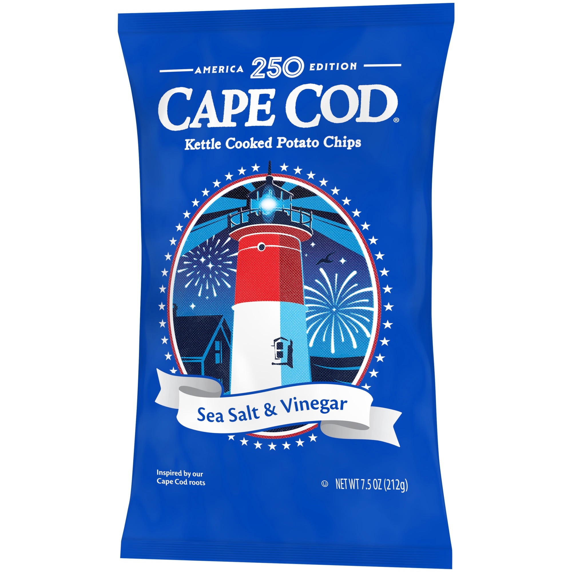 Cape Cod Sea Salt & Vinegar Kettle Cooked Potato Chips (Limited Edition, 7.5 oz) hl4gm