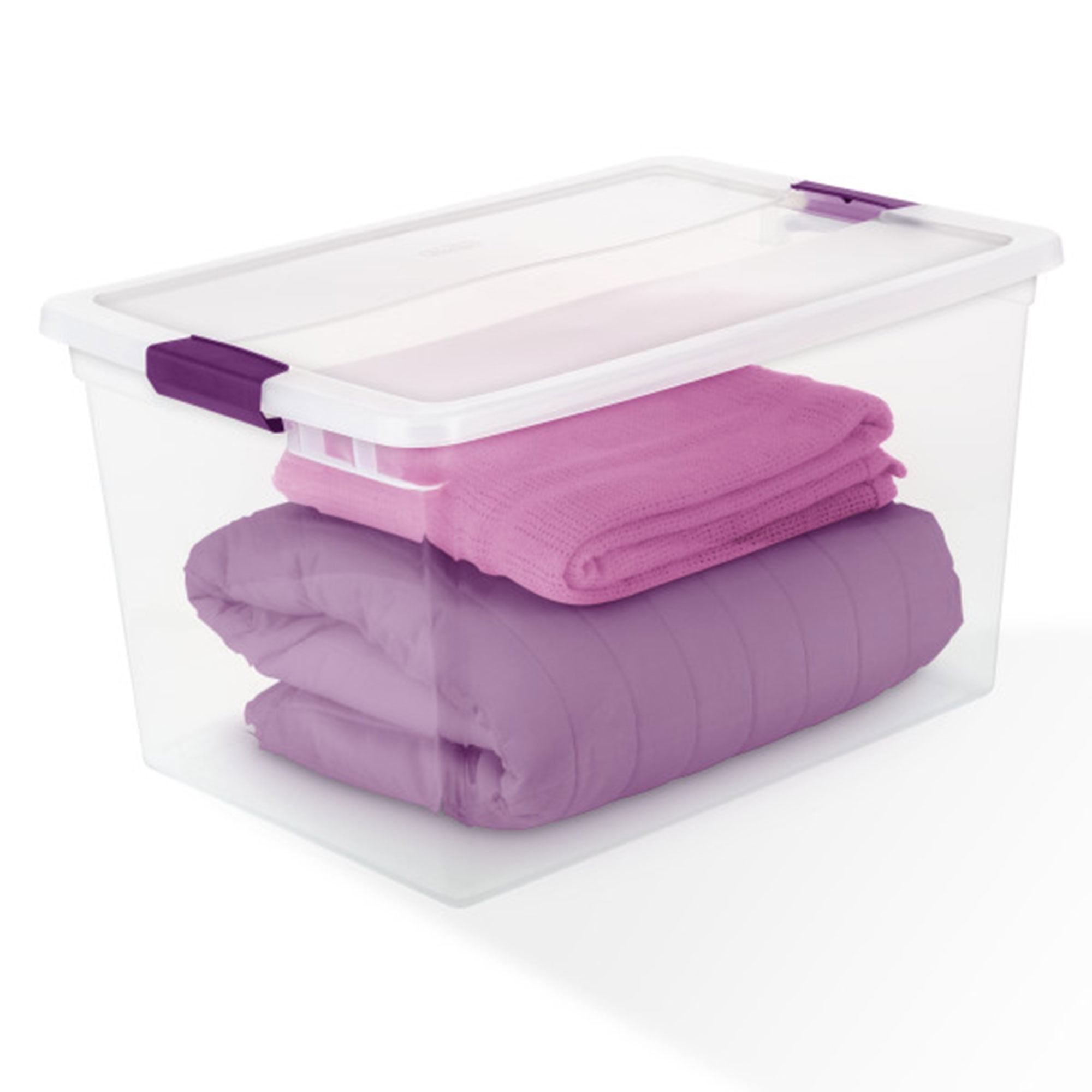 Sterilite 66 Quart Latching Storage Container Tote (Clear, 6 Pack) wvf2u