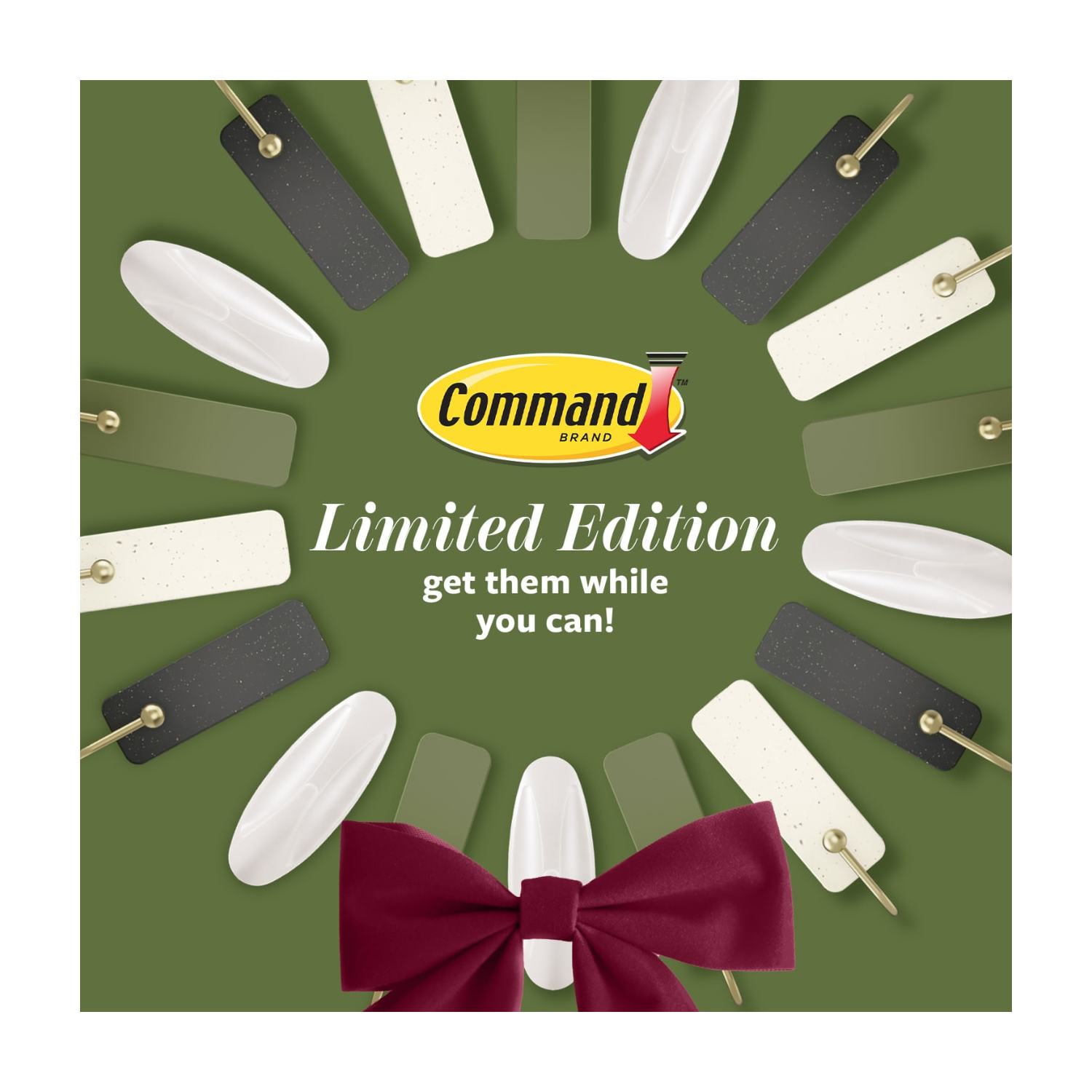Command Wall Hooks Variety Pack (Soot, 10 Hooks, 12 Strips) fp99o