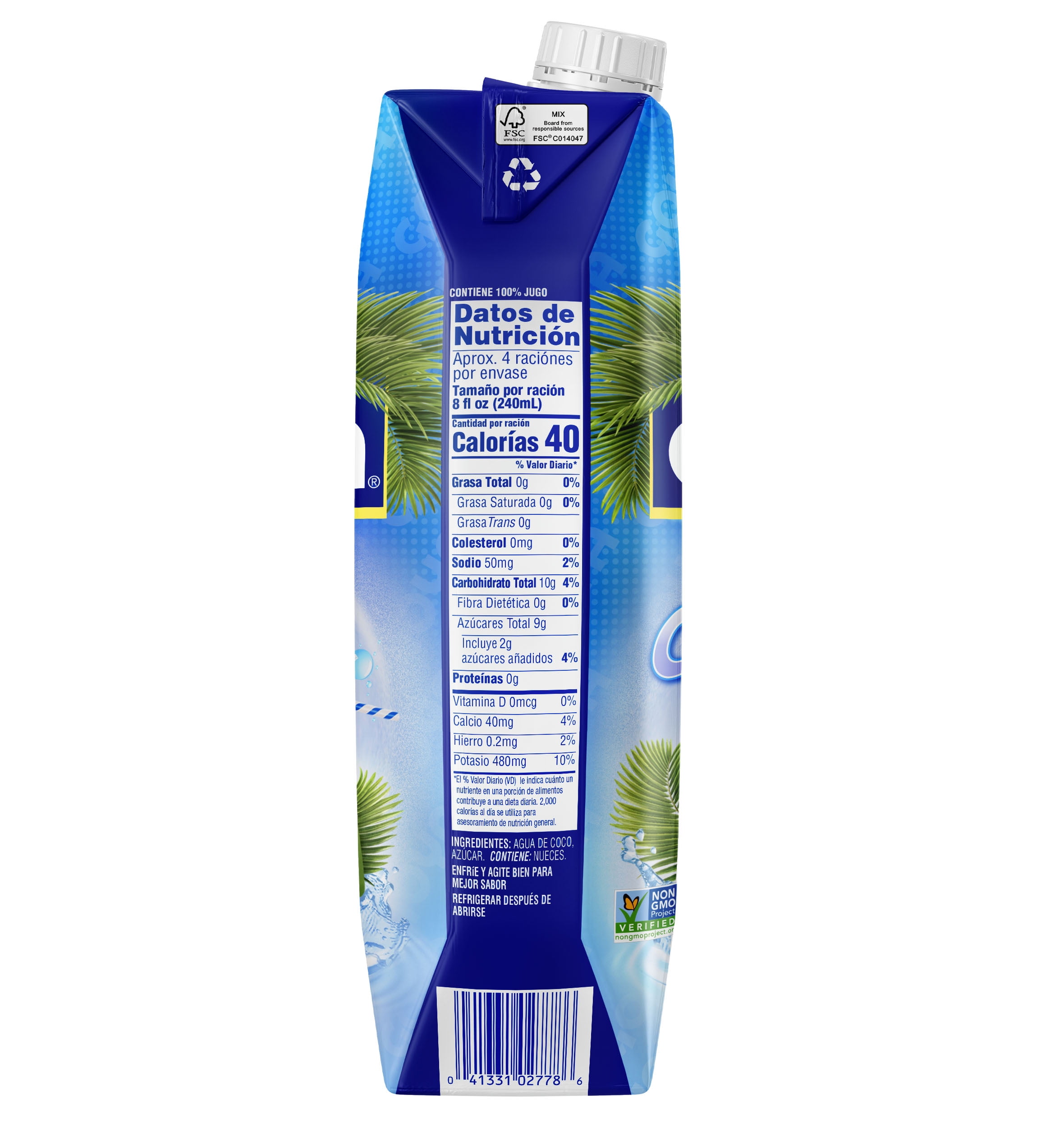 Goya Coconut Water, Refreshing Tropical Beverage, Naturally Hydrating (33.8 fl oz) 4bhmy