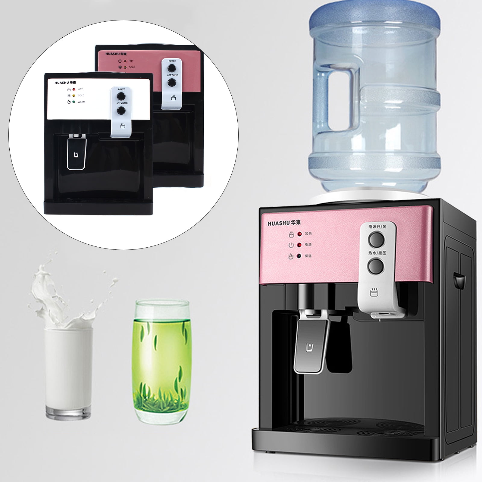 Mkyiongou Top Loading Water Dispenser, 3 Temperature Settings Electric Cooler for Home and Office (Rose Gold, 14.2 in x 9.4 in x 10.6 in) nwclf