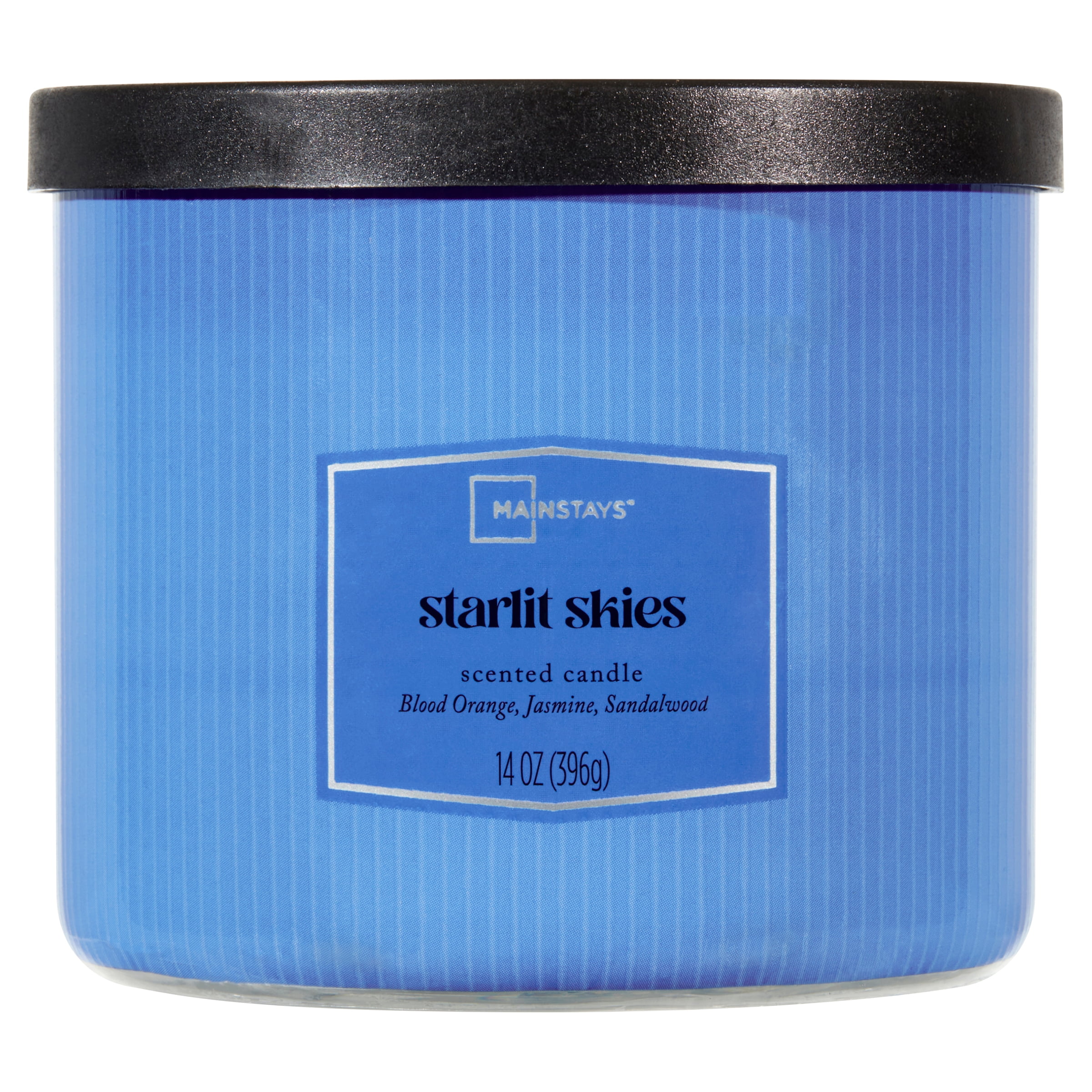 Mainstays Starlit Skies 3-Wick Scented Candle with Decorative Wrap (Blue, 14 oz) 9s526