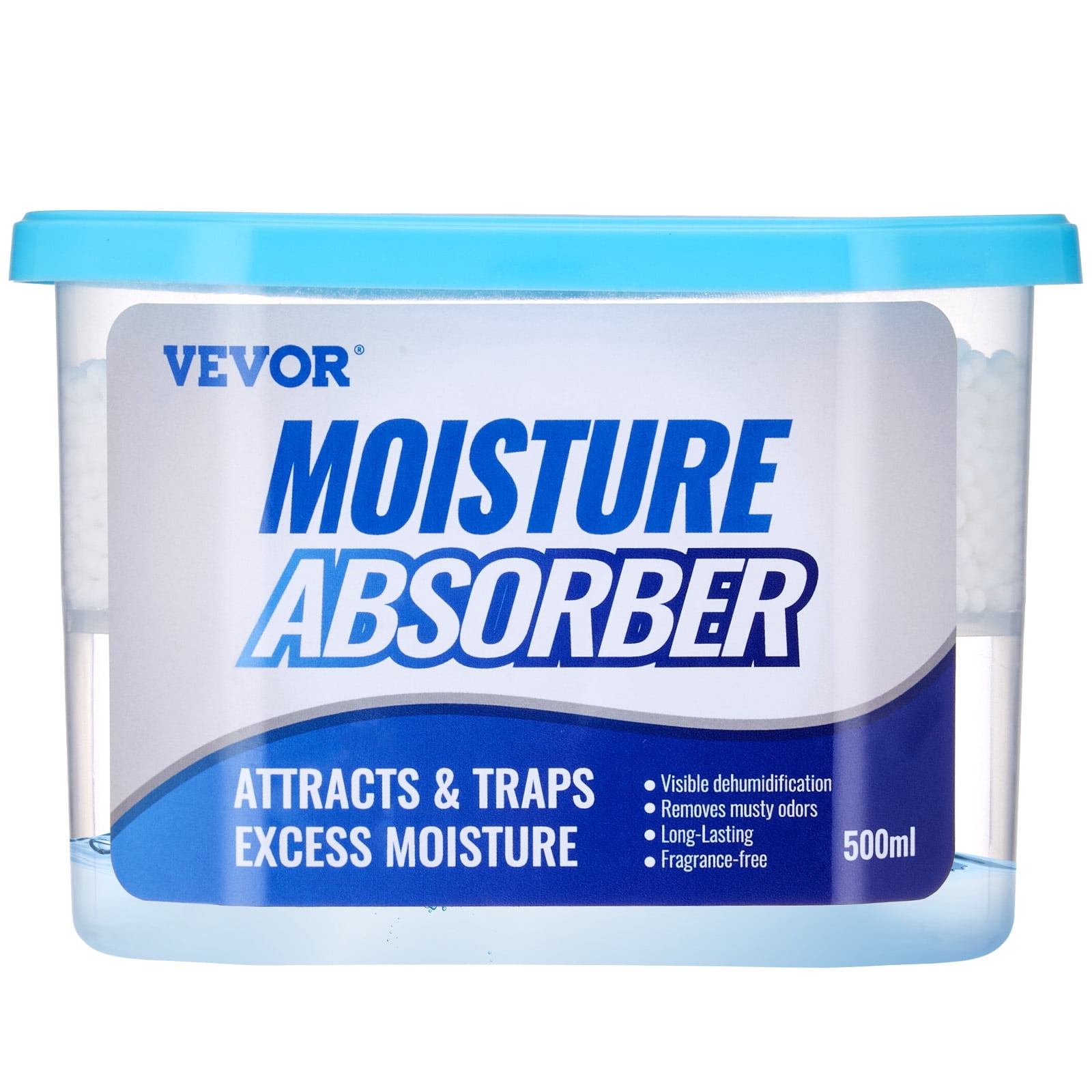 VEVOR Moisture Absorber Boxes, Fragrance-Free Humidity Dehumidifier for Closet and Bathroom (White, 6 Pack, 10.8 oz) it6m5