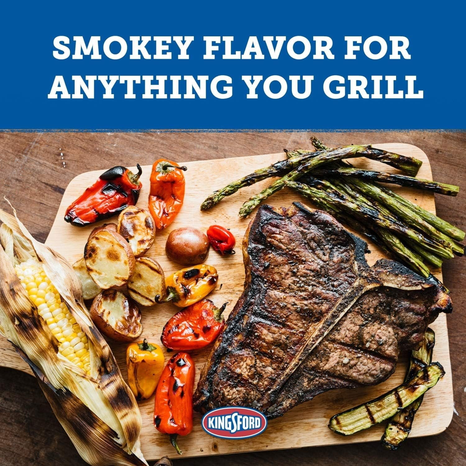 Kingsford Original Charcoal Briquettes for Grilling, Authentic Smoky Flavor (Black, 8 lb) qz9ky