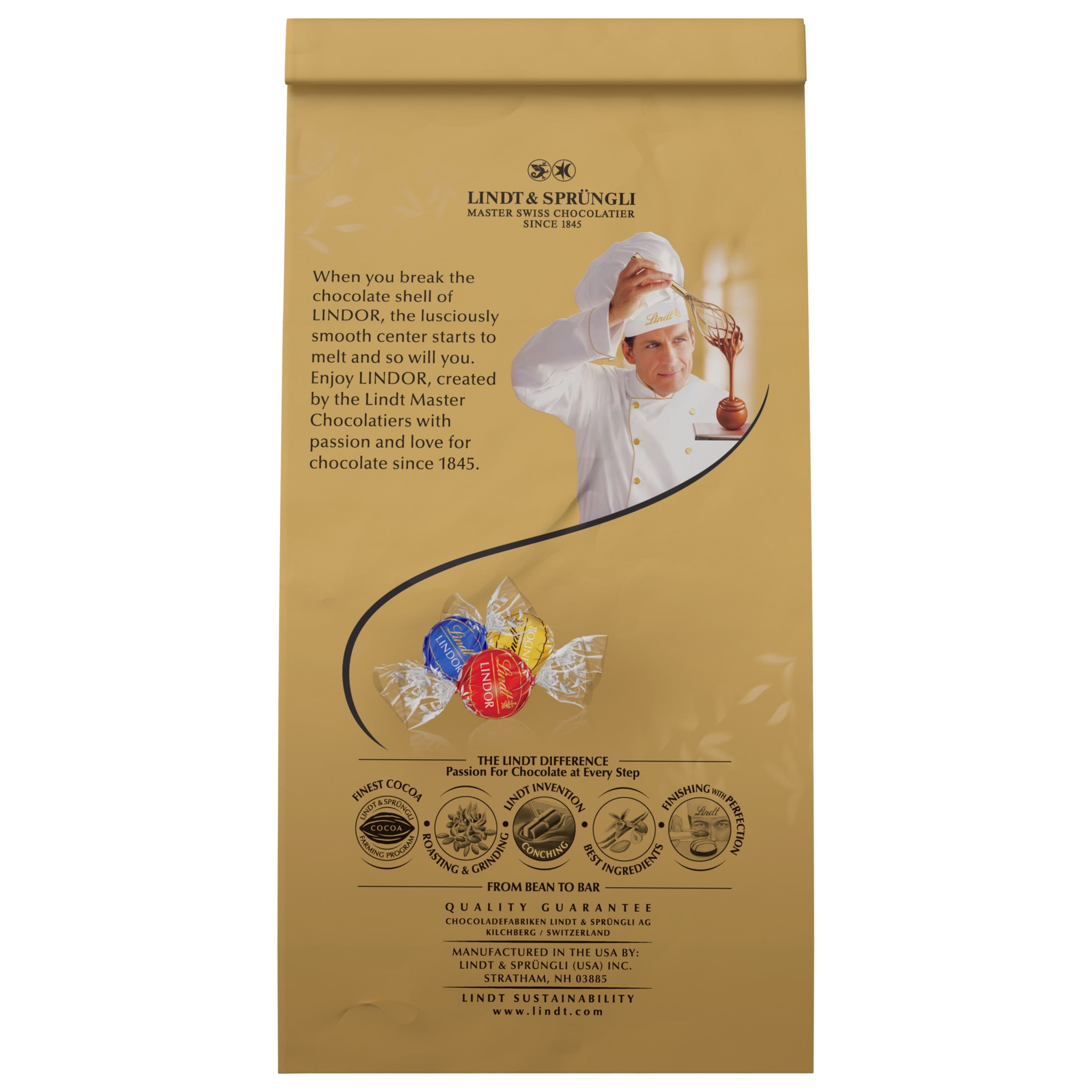 Lindt Lindor Assorted Chocolate Truffles, Premium Gourmet Confectionery (Assorted Flavors, 5.1 oz) o42hq