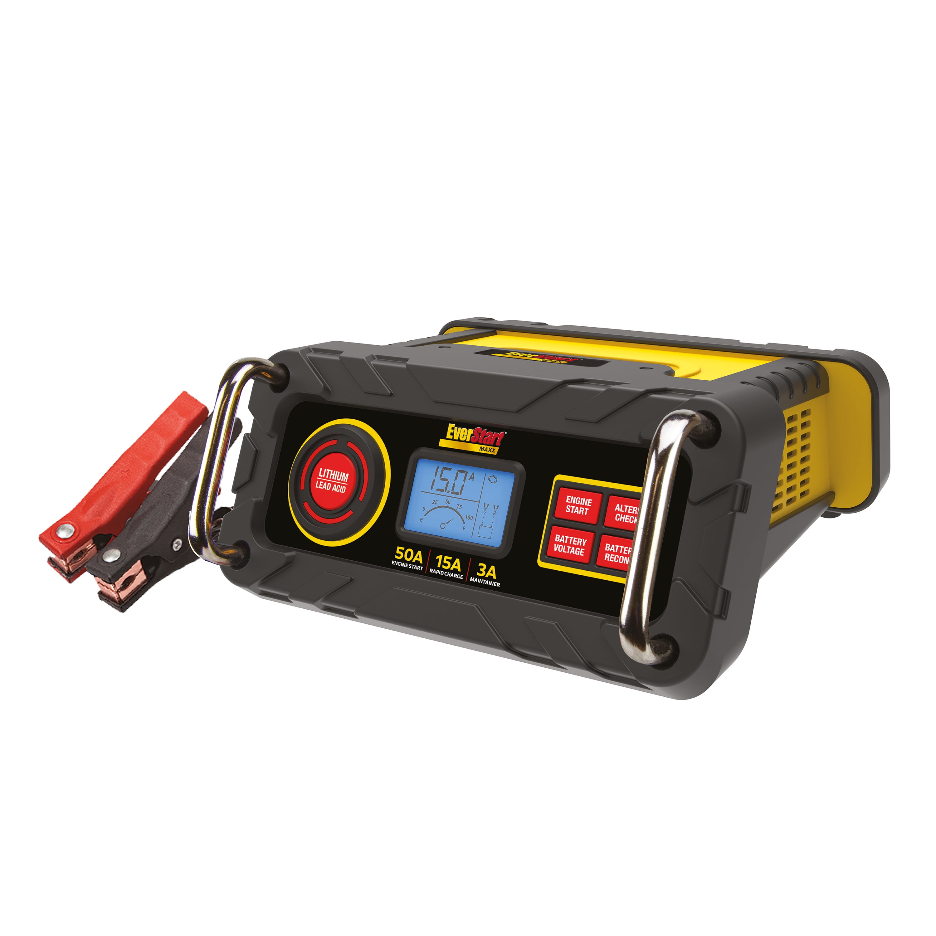 EverStart Maxx 50 Amp Automotive Battery Charger and Maintainer (12V, Black) l4924