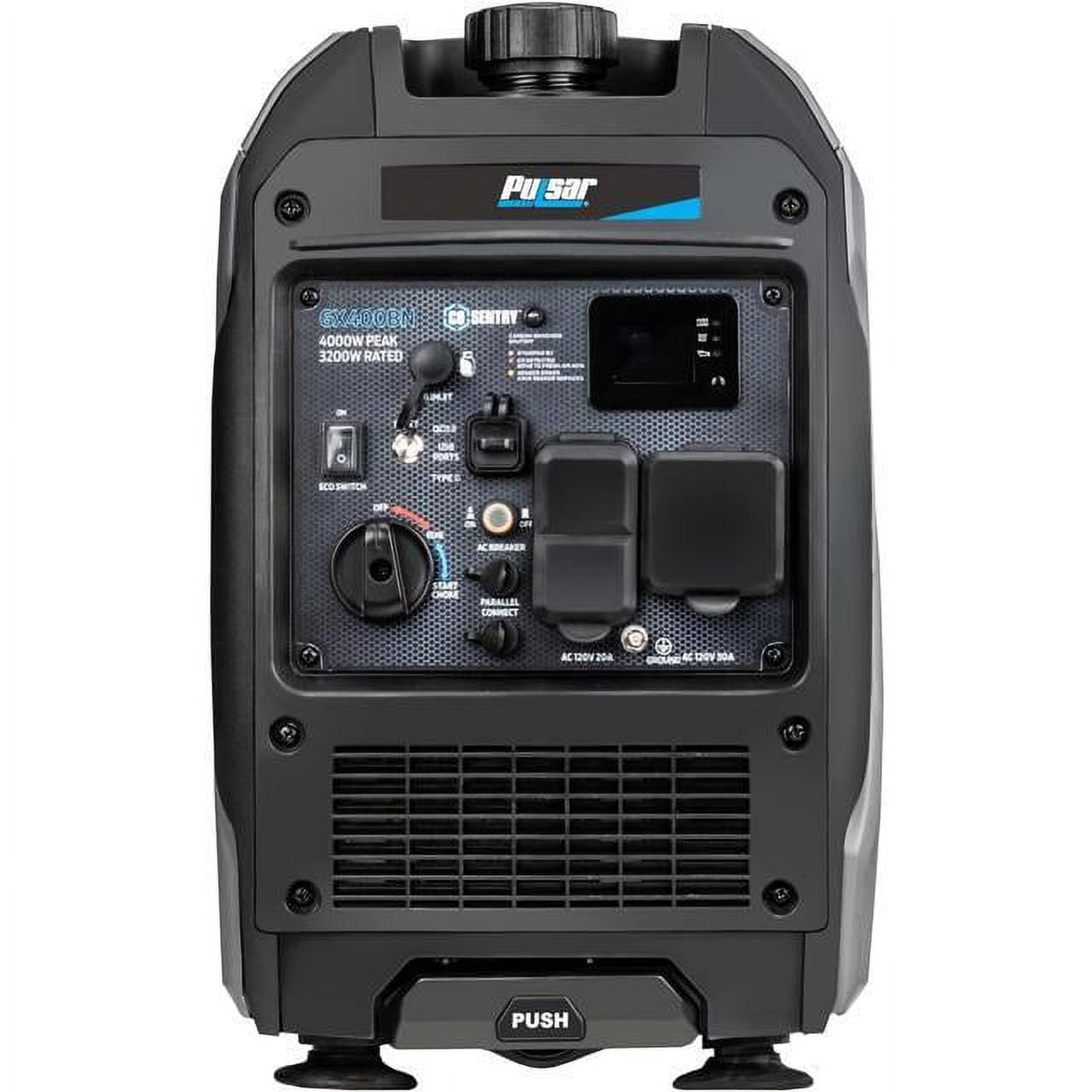 Pulsar Dual Fuel Inverter Generator 4000W GX400BN (Portable, Quiet, 30A RV Ready, 2.11 gal) 2bqsa