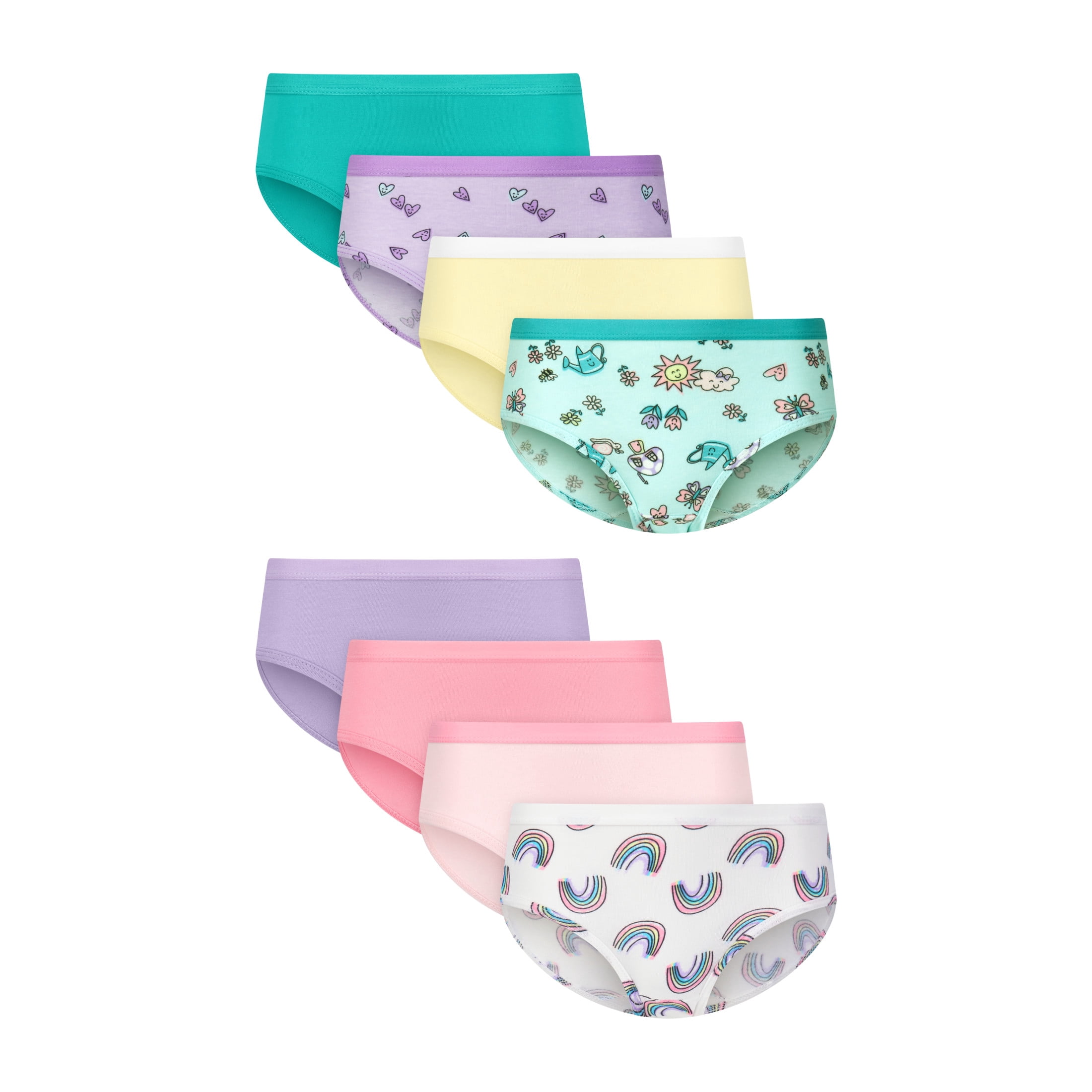 Hanes Toddler Girls Cotton Stretch Briefs Underwear (White, 8-Pack) eivyl