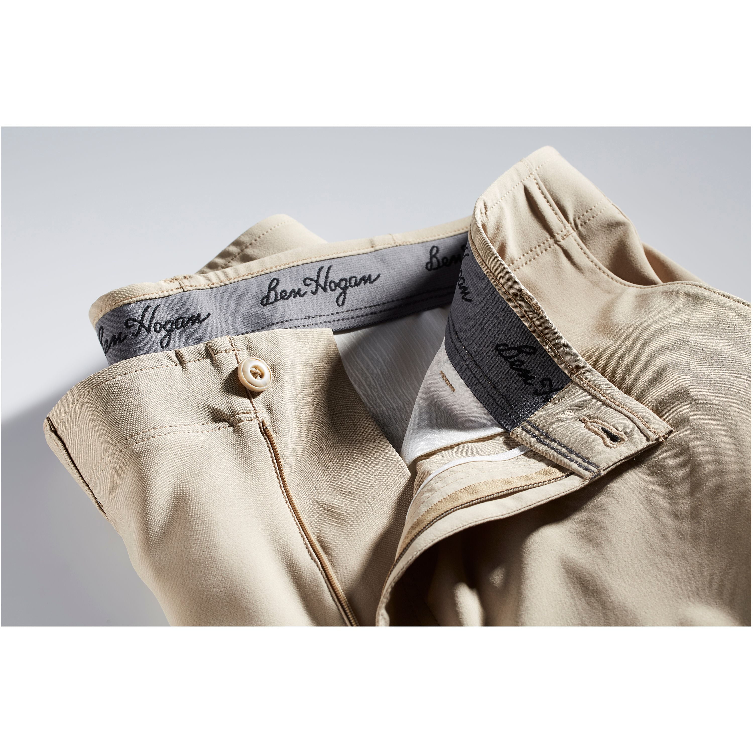 Ben Hogan Men's Performance Golf Pants Active Flex Waistband 4-Way Stretch (Grey, 32x32) p2q5m