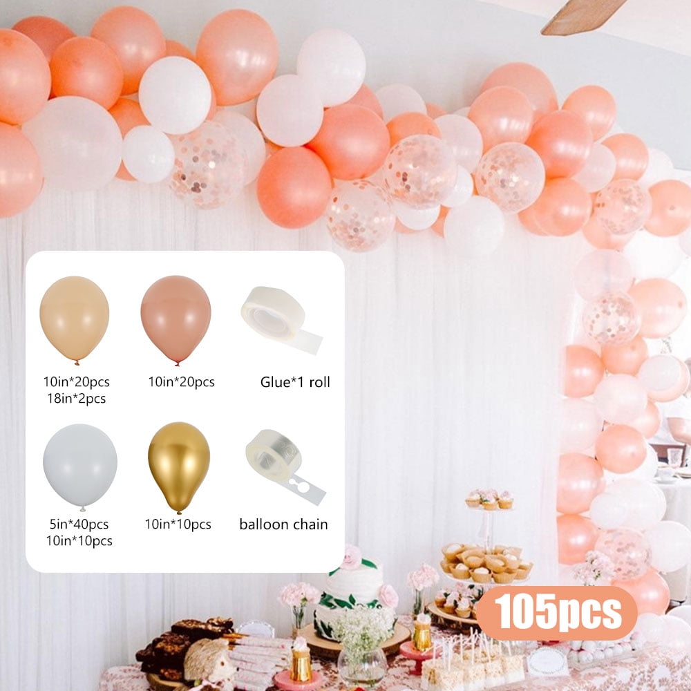 Dznils Macaron Pastel Balloon Garland Arch Kit, DIY Party Decoration Set with Confetti Balloons (105 Pieces) u98j0